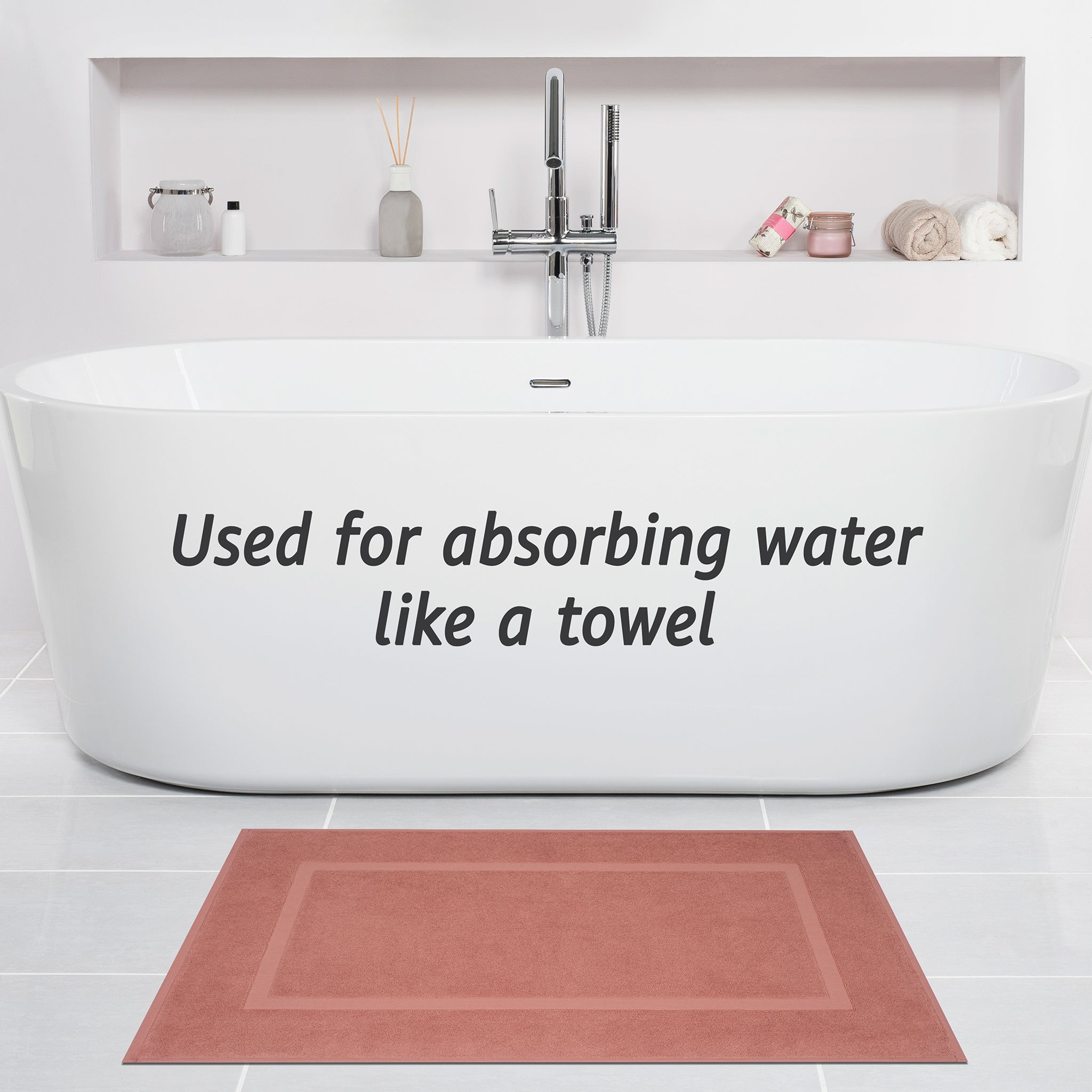 American-softlinen Bekos 100% Cotton Bath Mat Set, 2 Piece 20x34 inches Bath Mats for Bathroom