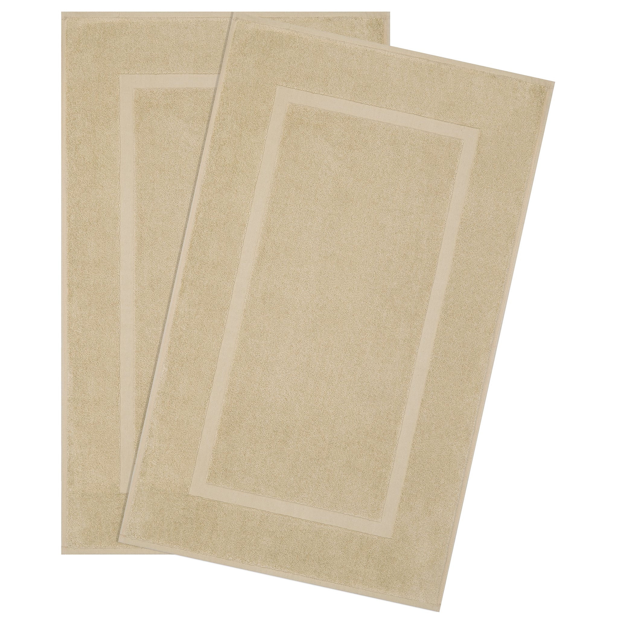 American-softlinen Bekos 100% Cotton Bath Mat Set, 2 Piece 20x34 inches Bath Mats for Bathroom