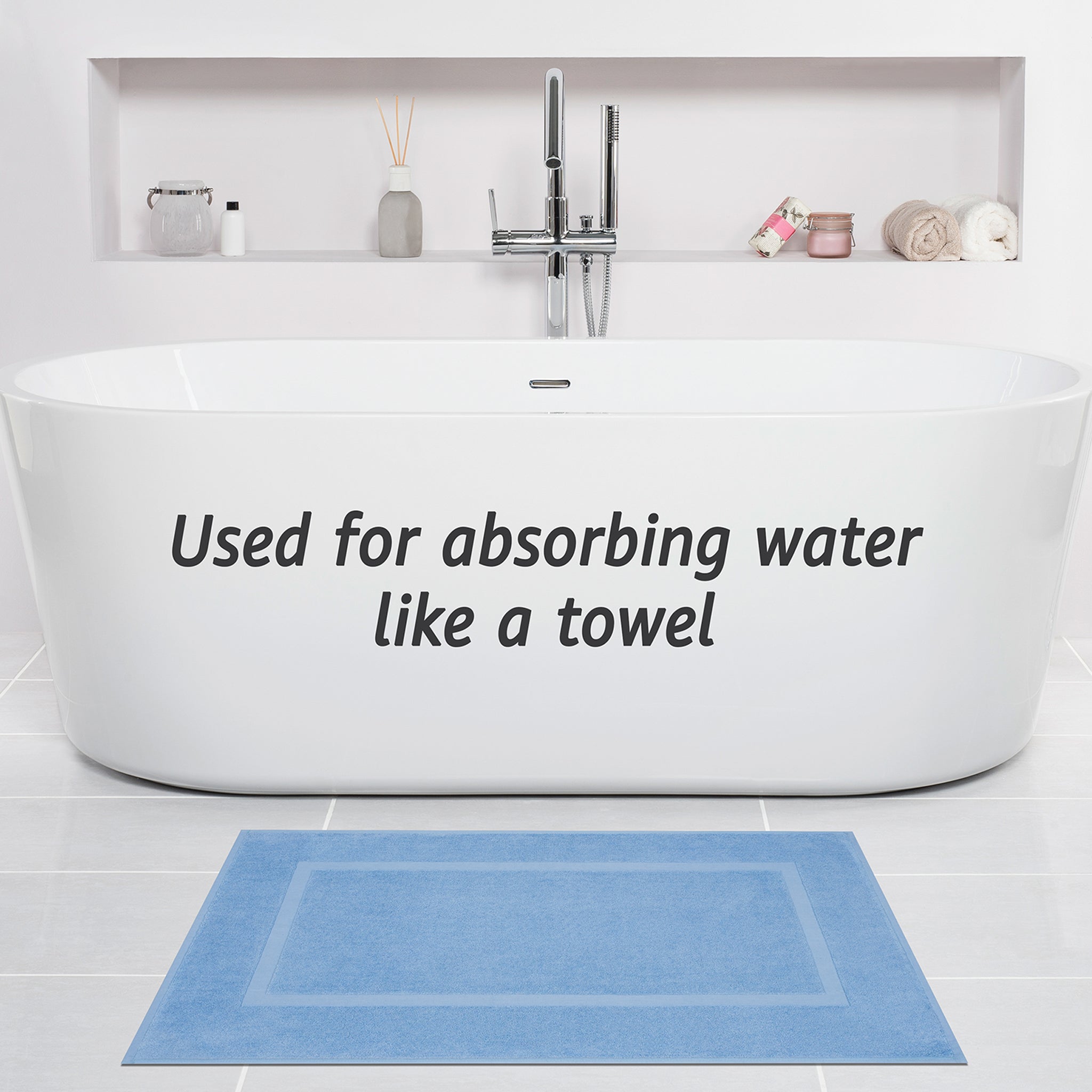 American-softlinen Bekos 100% Cotton Bath Mat Set, 2 Piece 20x34 inches Bath Mats for Bathroom
