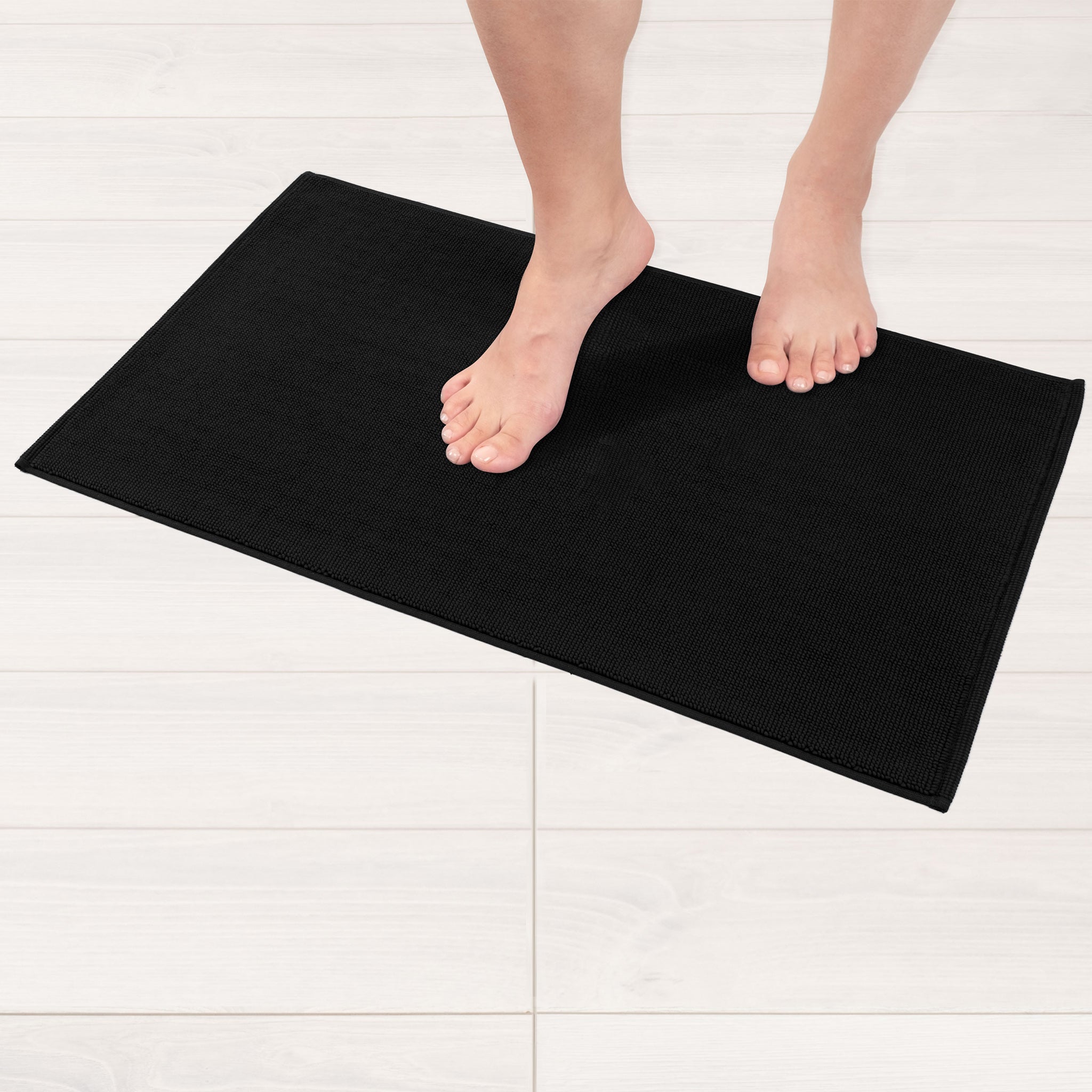 American-softlinen 100% Cotton Bath Mat Rugs, 17x24 inches Slip Resistant Bottom Base Bath Mats for Bathroom