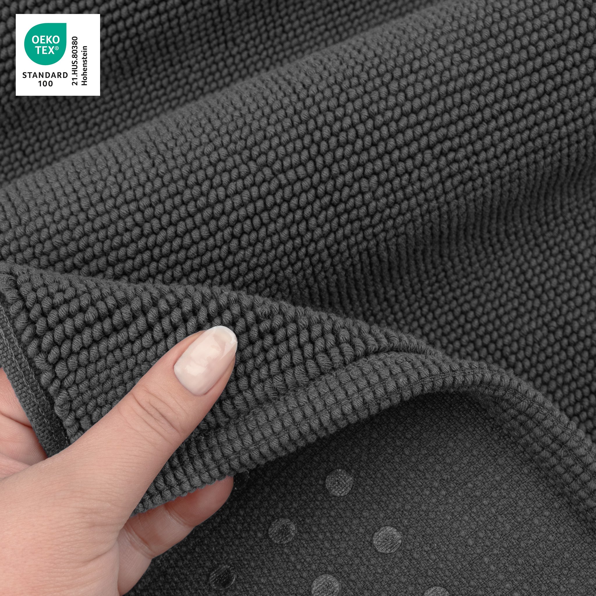 American-softlinen 100% Cotton Bath Mat Rugs, 17x24 inches Slip Resistant Bottom Base Bath Mats for Bathroom