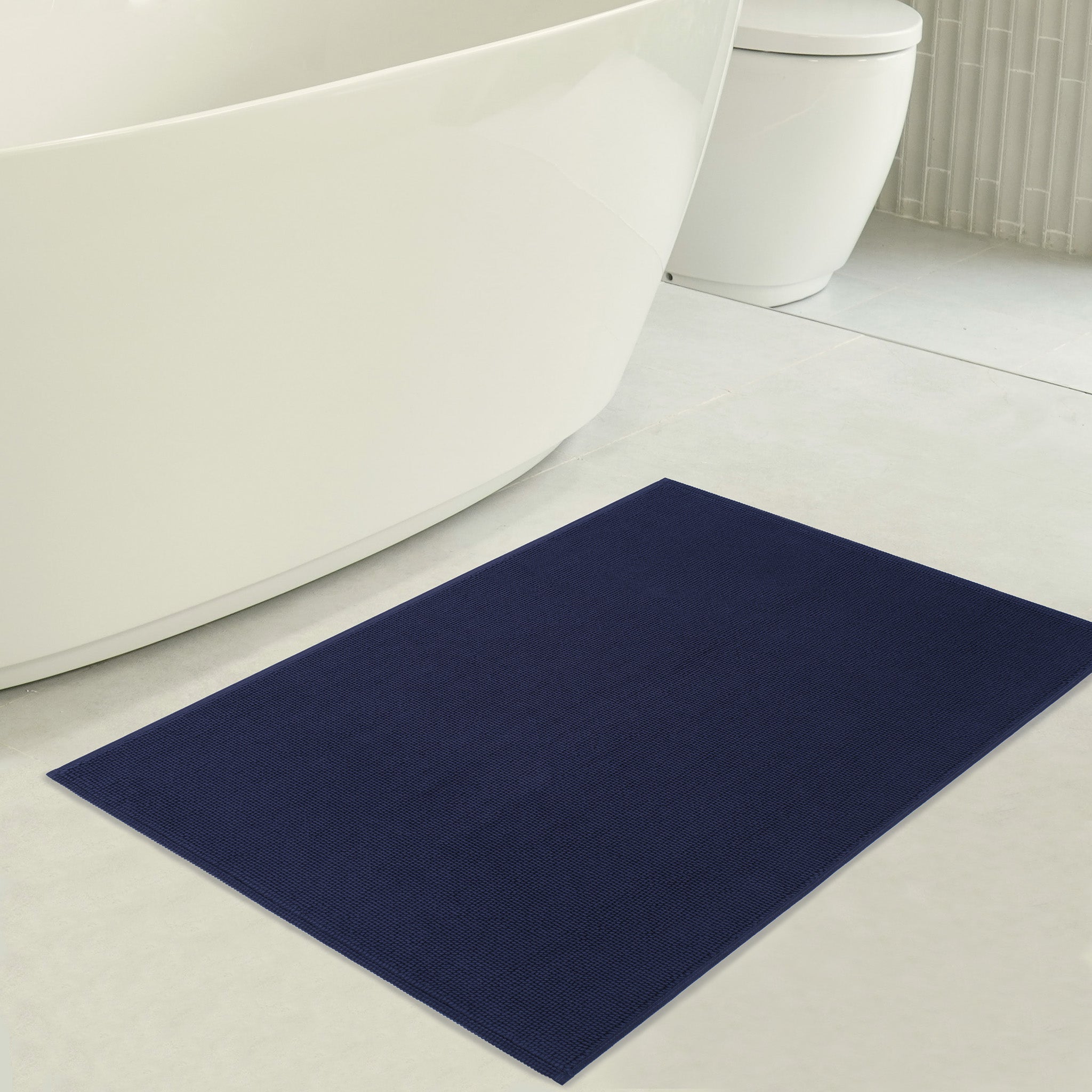 American-softlinen 100% Cotton Bath Mat Rugs, 17x24 inches Slip Resistant Bottom Base Bath Mats for Bathroom