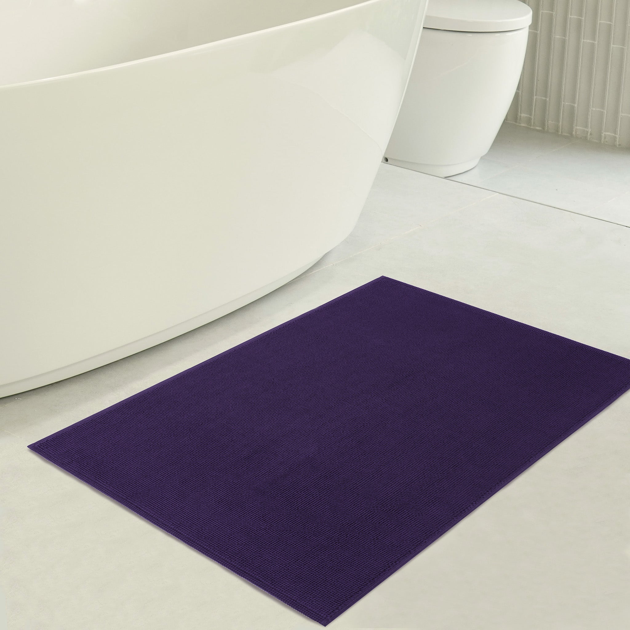 American-softlinen 100% Cotton Bath Mat Rugs, 17x24 inches Slip Resistant Bottom Base Bath Mats for Bathroom