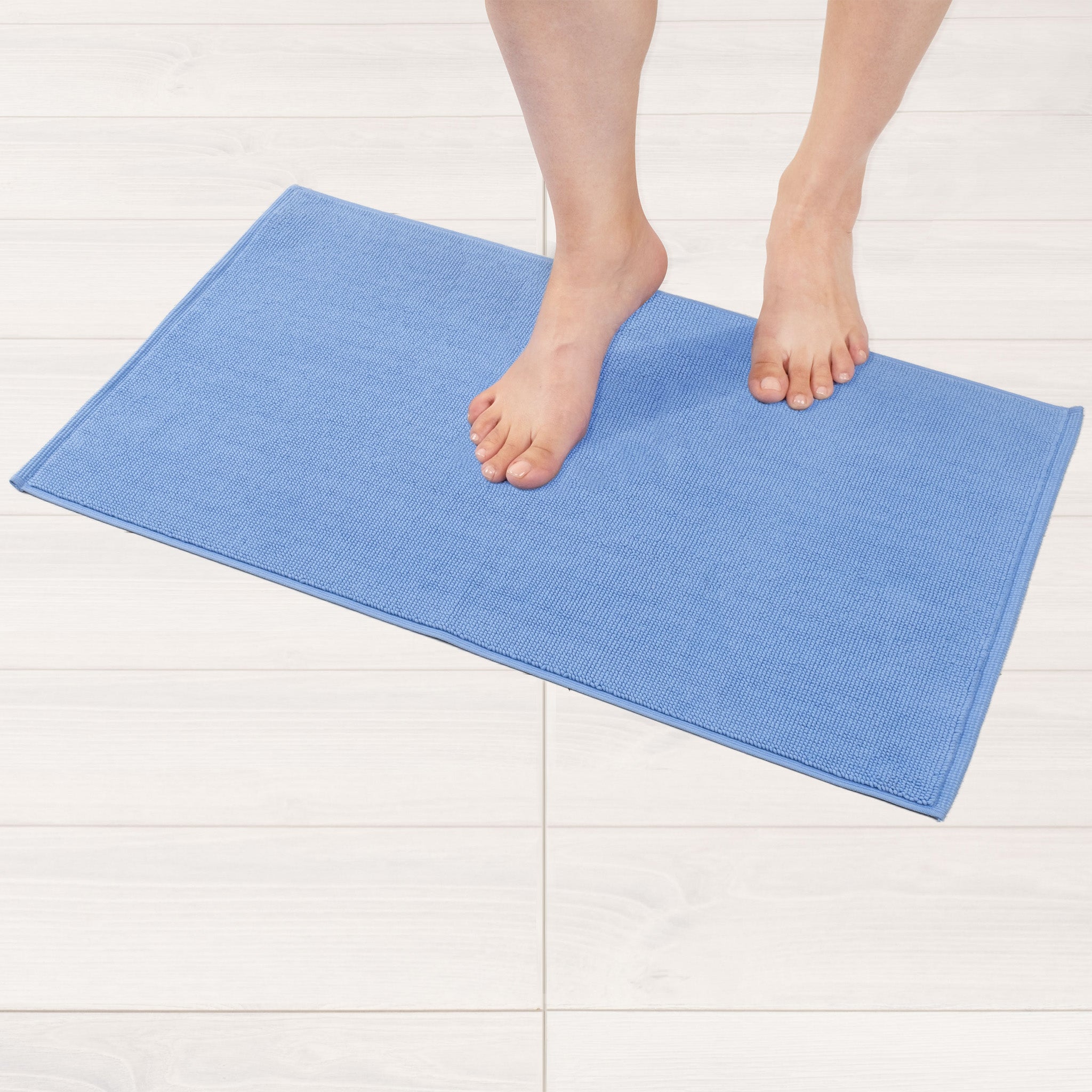 American-softlinen 100% Cotton Bath Mat Rugs, 17x24 inches Slip Resistant Bottom Base Bath Mats for Bathroom