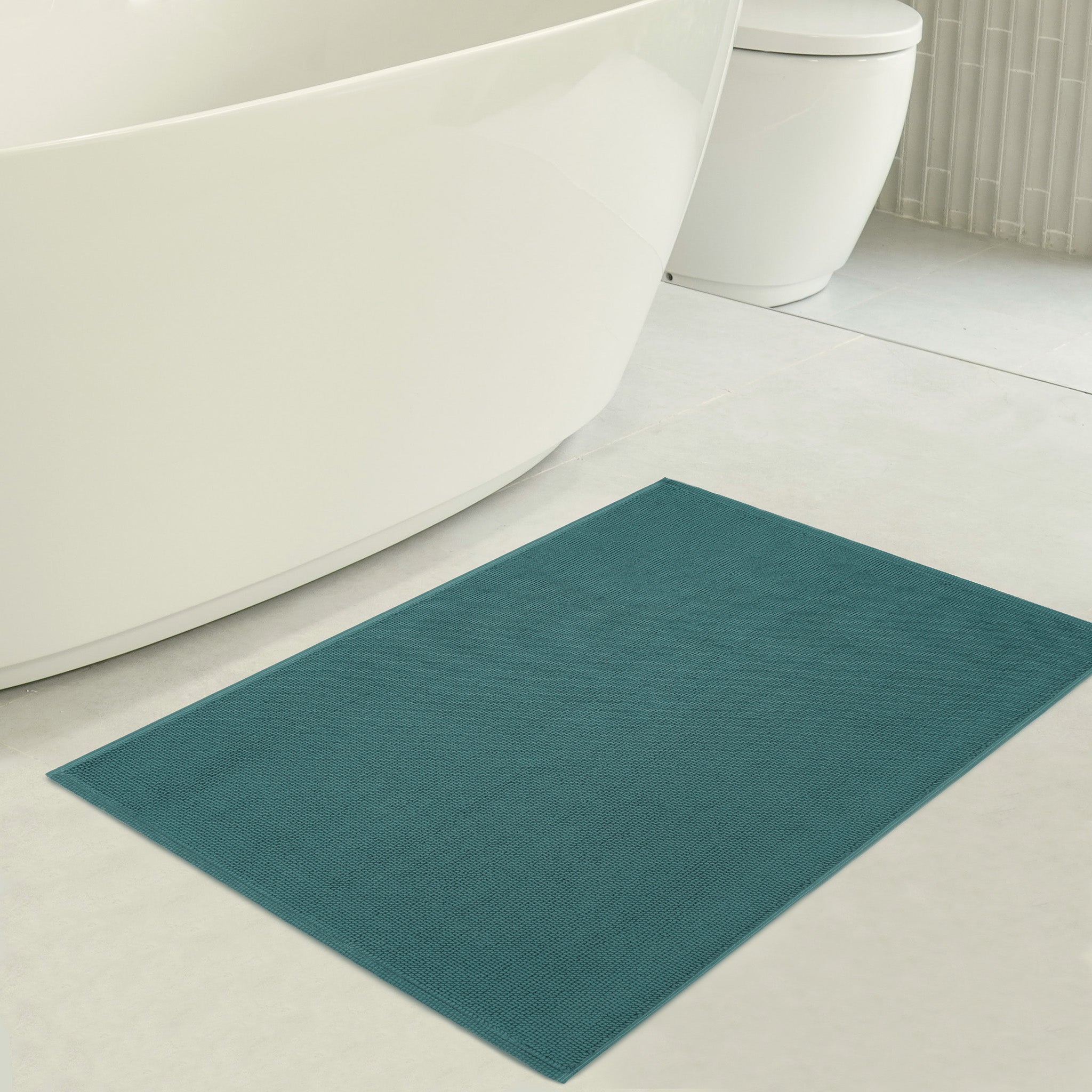 American-softlinen 100% Cotton Bath Mat Rugs, 17x24 inches Slip Resistant Bottom Base Bath Mats for Bathroom