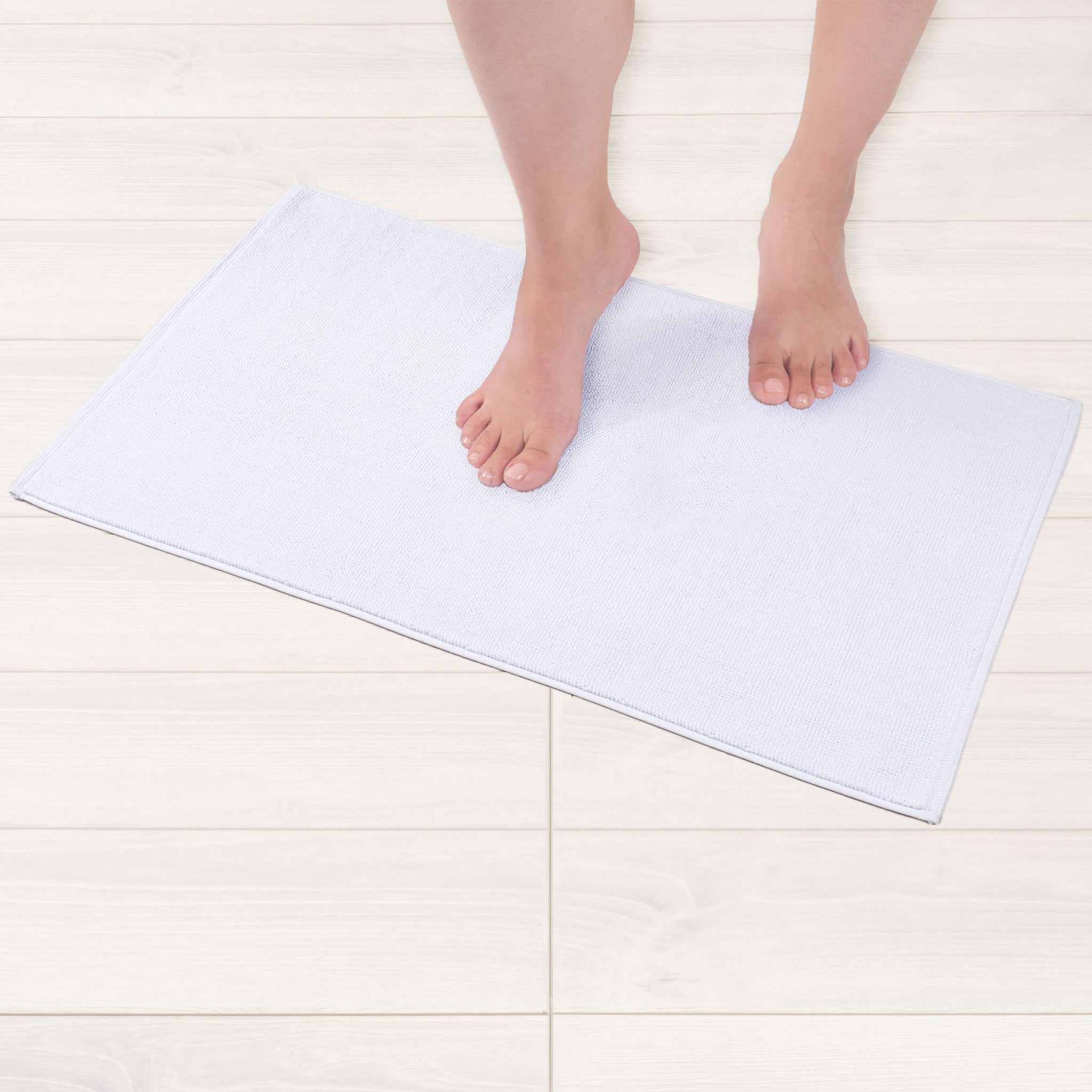 American-softlinen 100% Cotton Bath Mat Rugs, 17x24 inches Slip Resistant Bottom Base Bath Mats for Bathroom