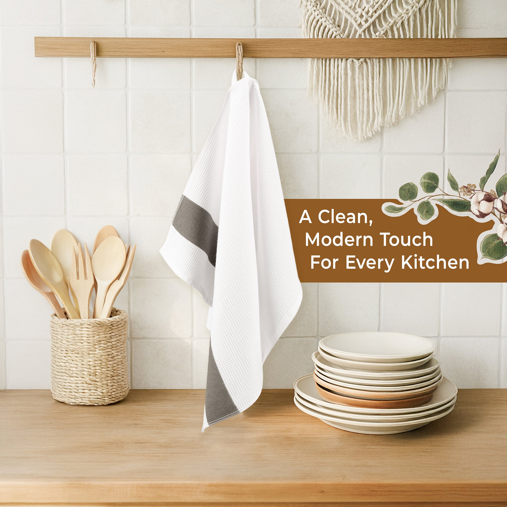 American-softlinen 4 Packed Dish Towels, 100% Cotton Dish Cloths for Kitchen (BEST PRICE💖 )