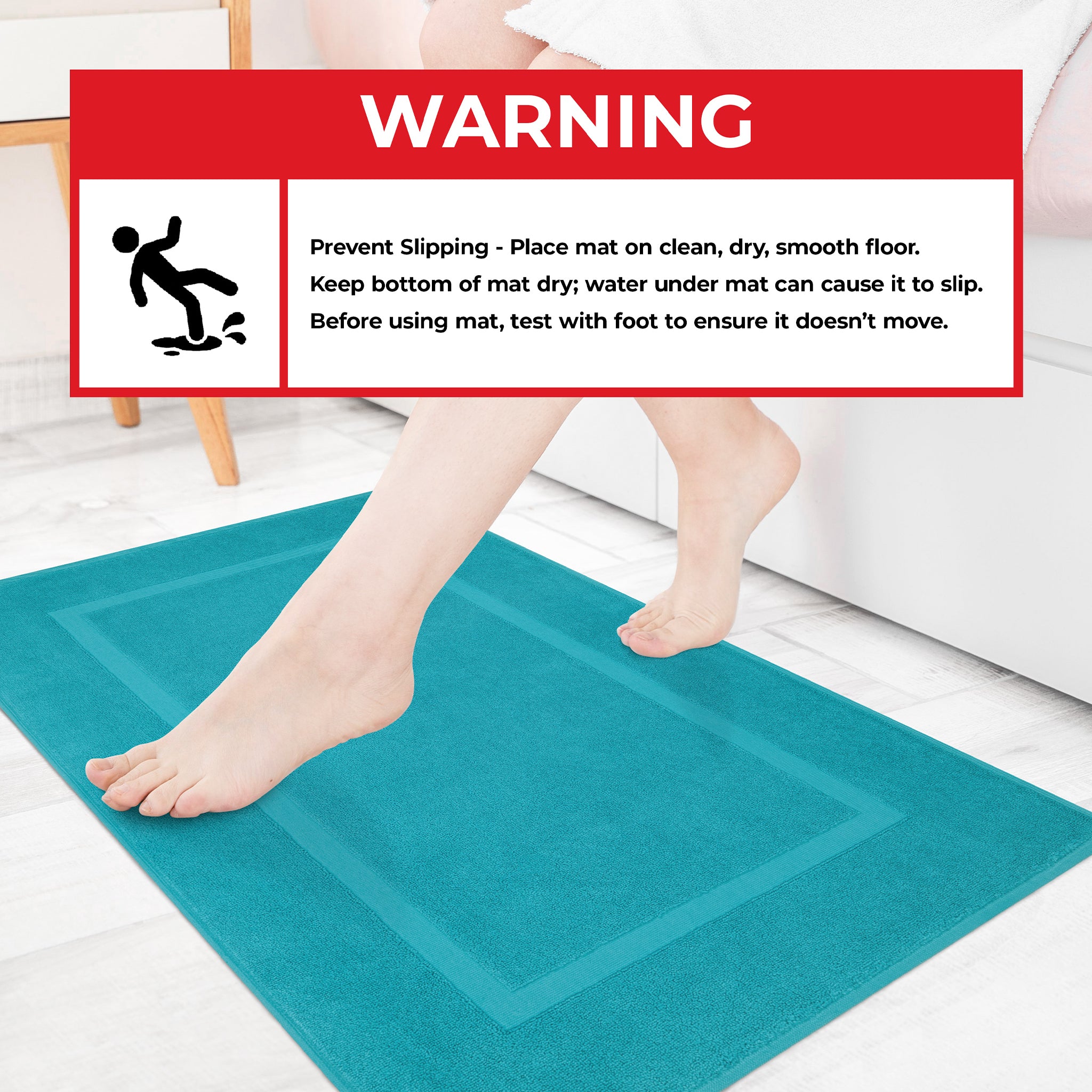 American-softlinen Bekos 100% Cotton Bath Mat Set, 2 Piece 20x34 inches Wholesale Bath Rugs for Bathroom