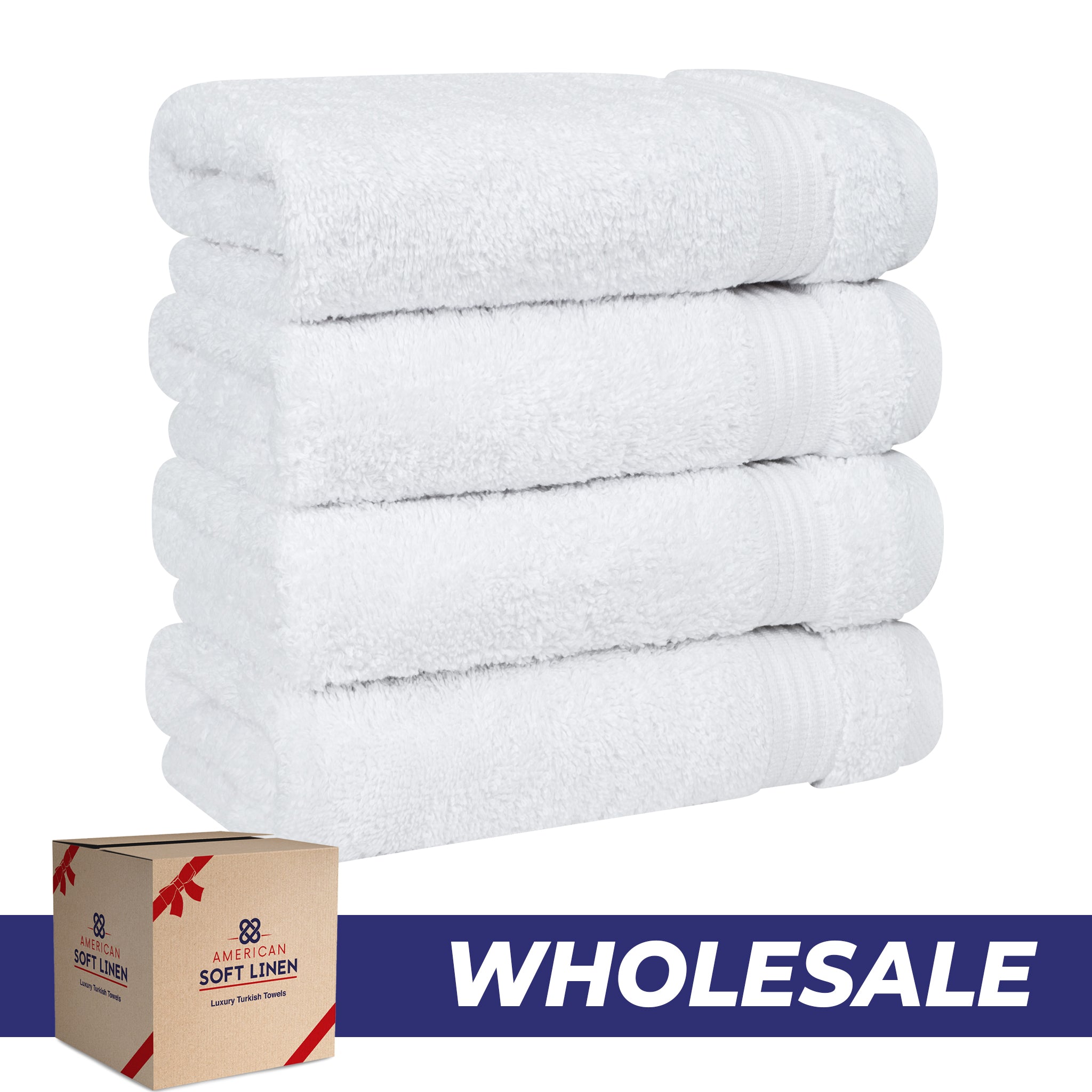 American-softlinen Bekos 100% Cotton Turkish 4-Piece Hand Towel Sets, Wholesale Luxury Hand Towels