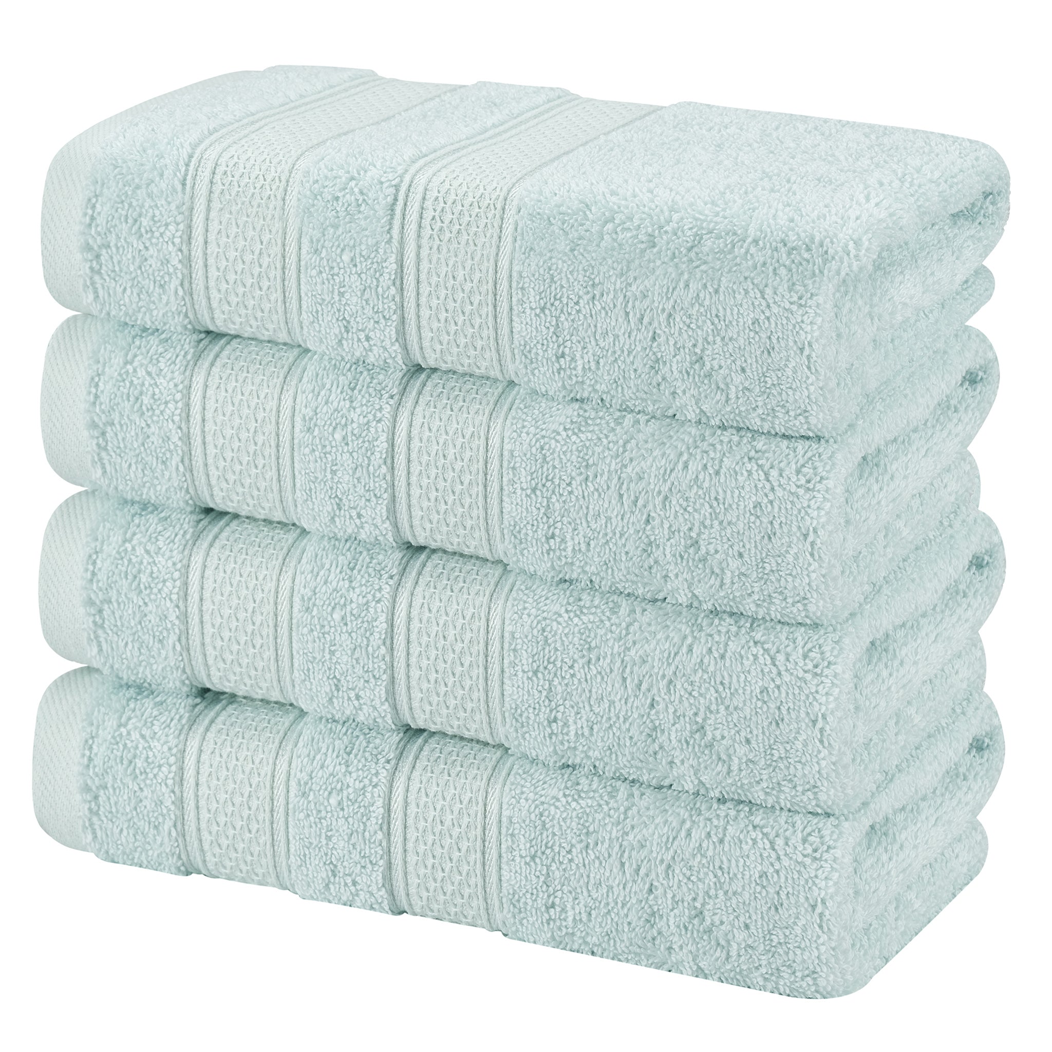 American-softlinen Salem 4-Pack Hand Towel Sets, 100% Cotton Luxury Turkish Towels, Super Soft, Absorbent, Premium Hand Towels - Mint 5