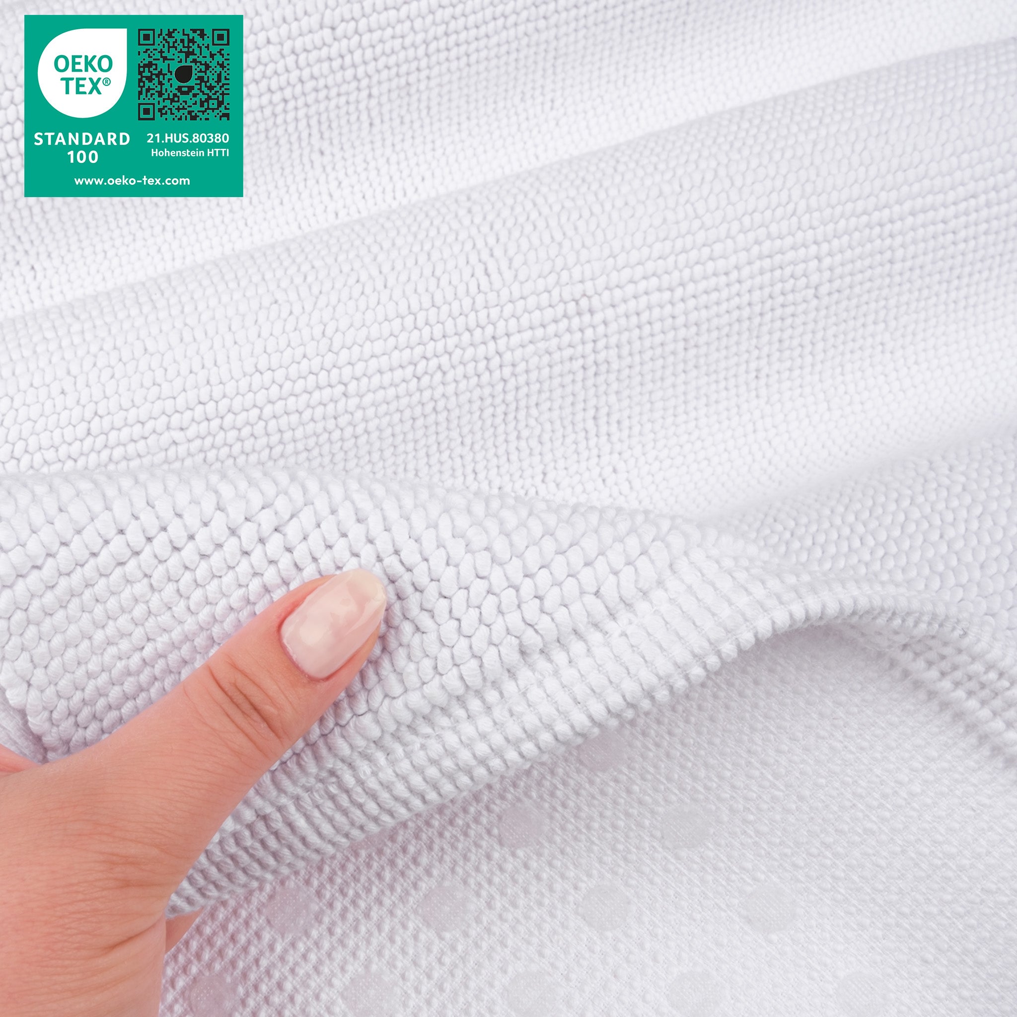 American-softlinen 100% Cotton Non-Slip 17x24 Inch Bath Rug Wholesale white-5
