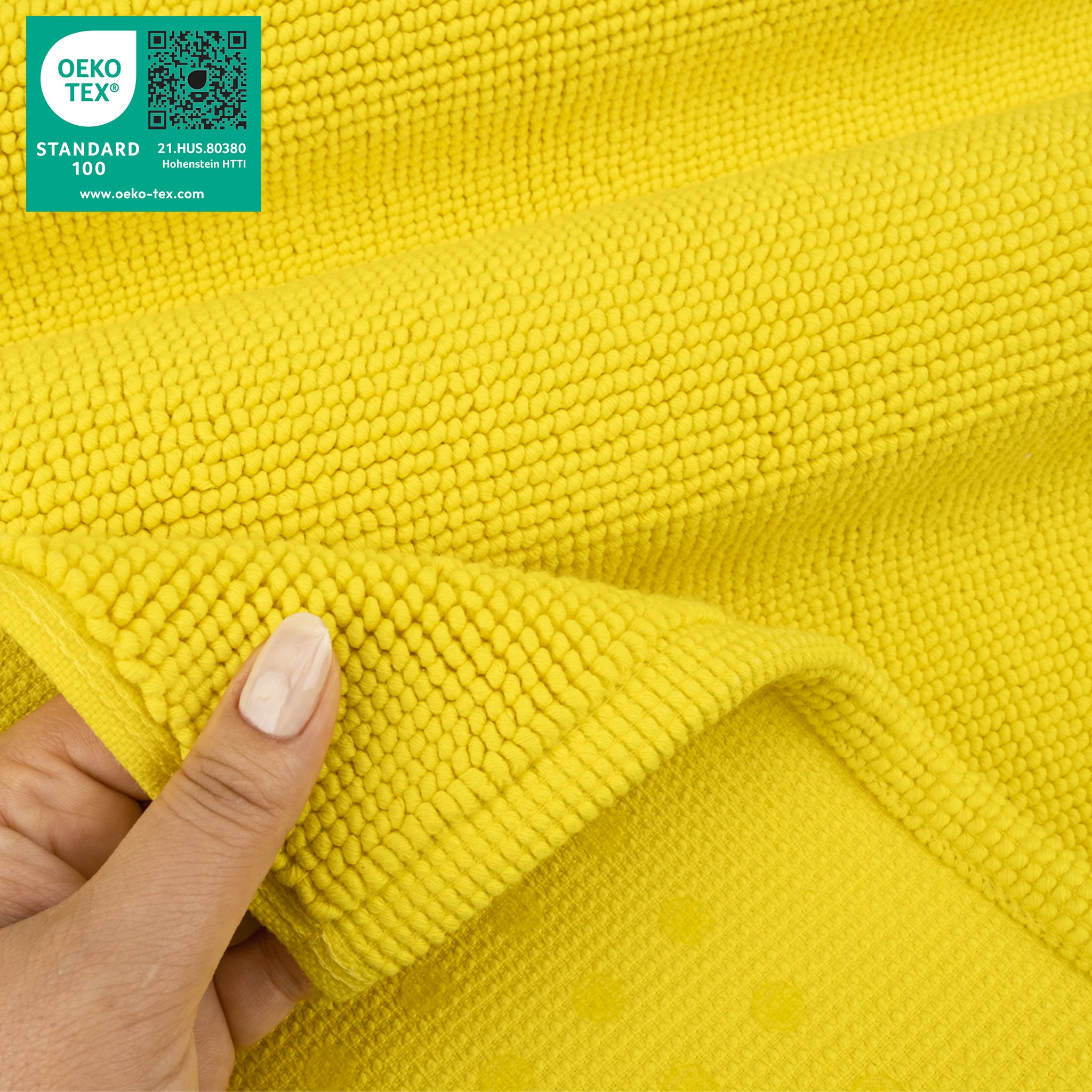 American-softlinen 100% Cotton Non-Slip 17x24 Inch Bath Rug Wholesale yellow-5
