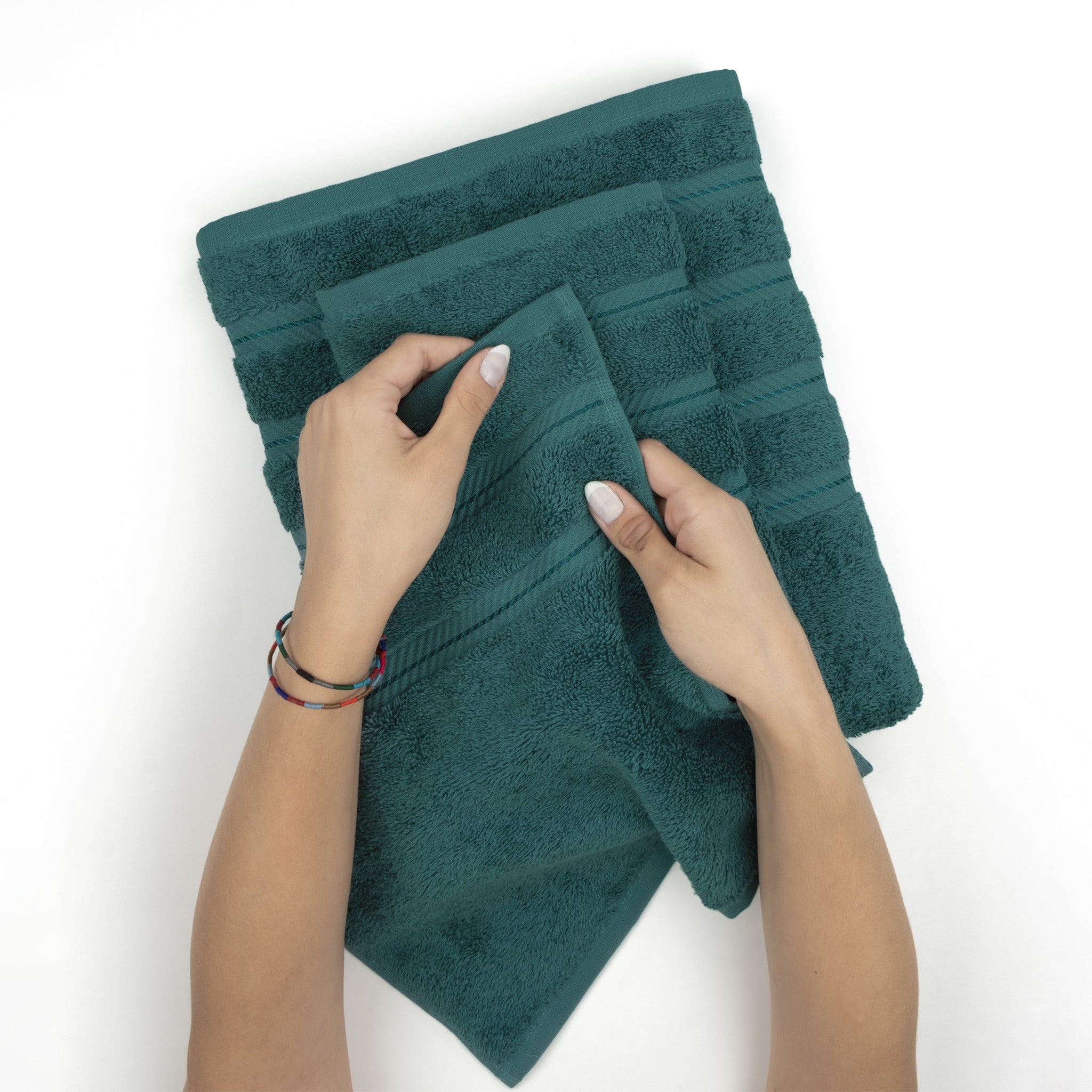 American-softlinen 3 Piece Luxury Hotel Towel Set 20 set case pack colonial-blue-5