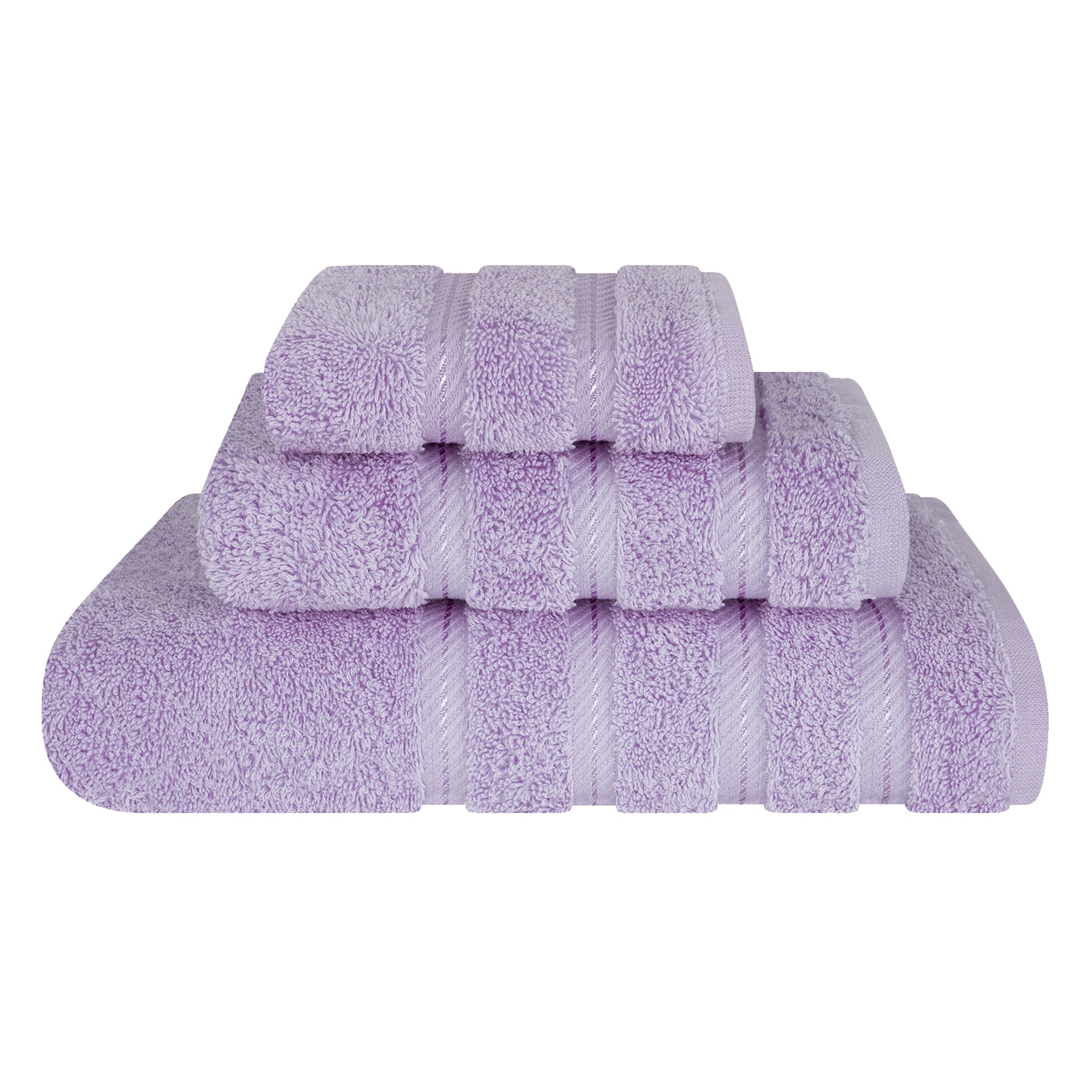 American-softlinen 3 Piece Luxury Hotel Towel Set 20 set case pack electric-lilac-1
