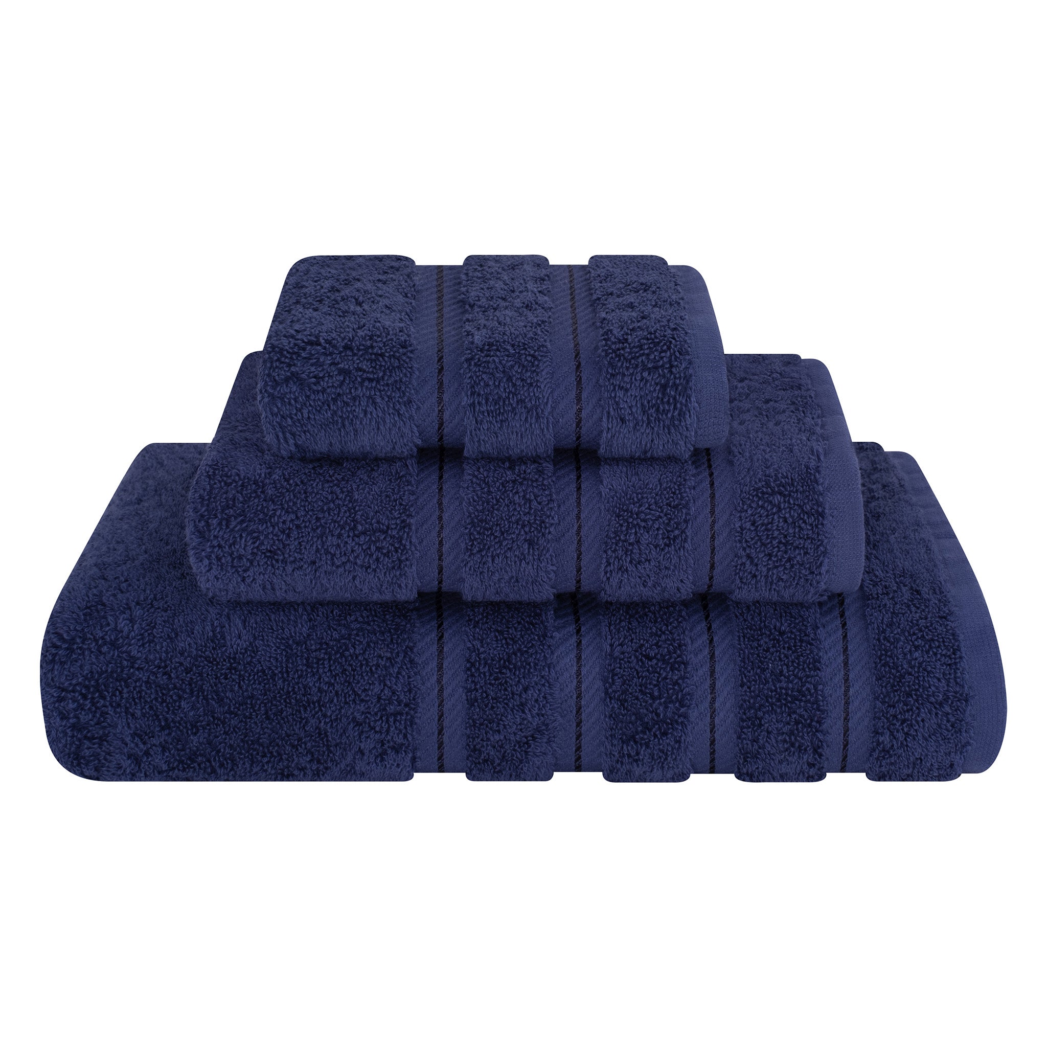 American-softlinen 3 Piece Luxury Hotel Towel Set 20 set case pack navy-blue-1
