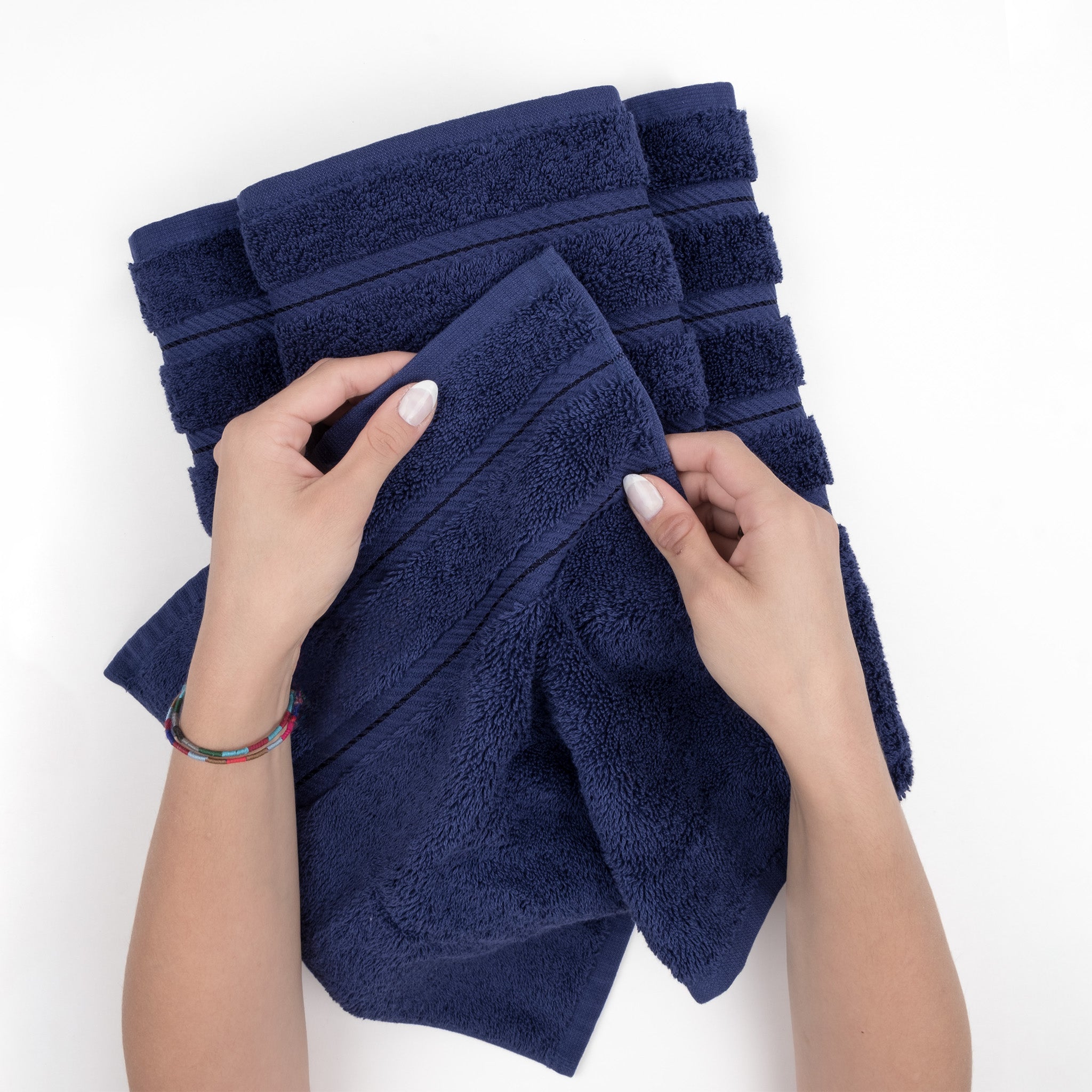 American-softlinen 3 Piece Luxury Hotel Towel Set 20 set case pack navy-blue-5