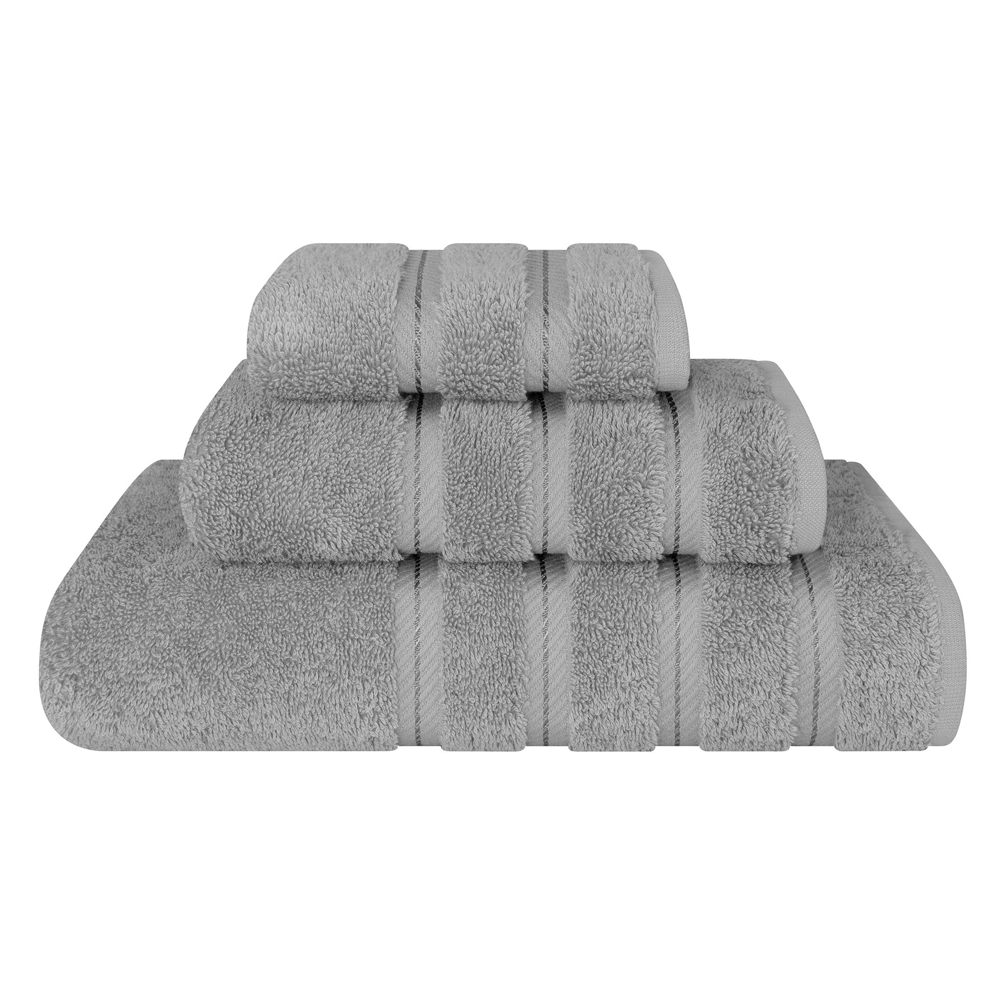 American-softlinen 3 Piece Luxury Hotel Towel Set 20 set case pack rockridge-gray-1