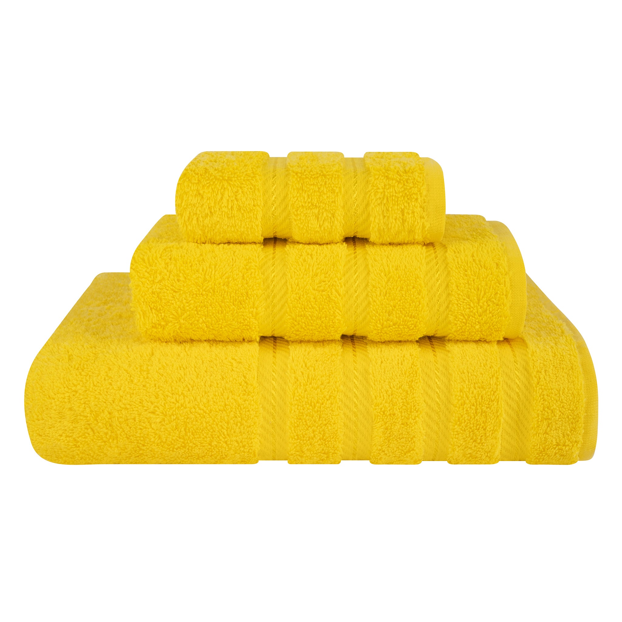American-softlinen 3 Piece Luxury Hotel Towel Set 20 set case pack yellow-1