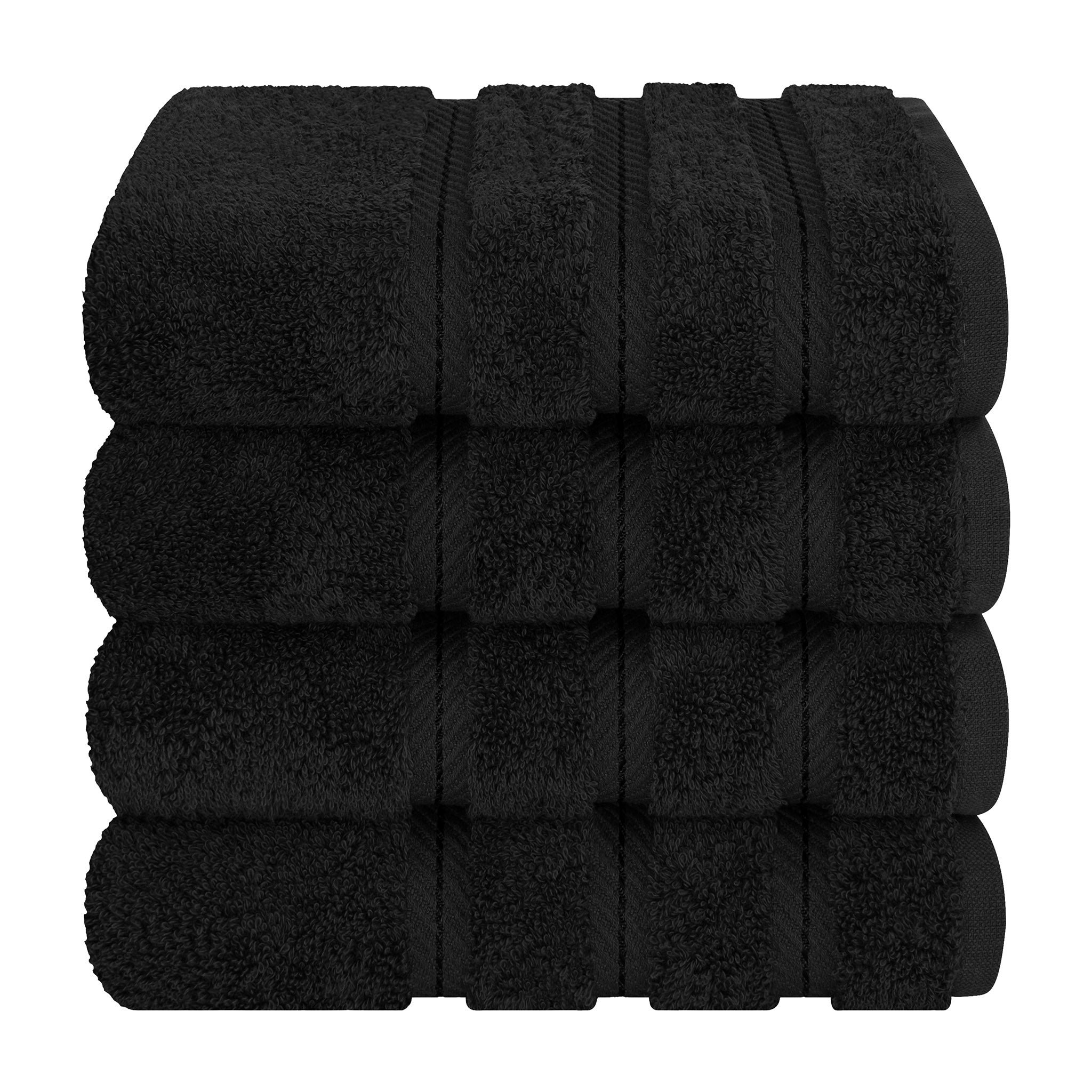 American-softlinen 100% Turkish Cotton 4 Pack Hand Towel Set Wholesale black-7