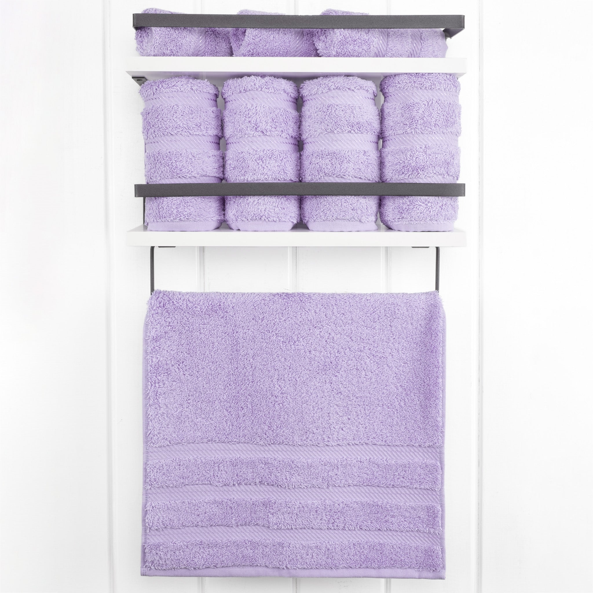 American-softlinen 100% Turkish Cotton 4 Pack Hand Towel Set Wholesale lilac-2