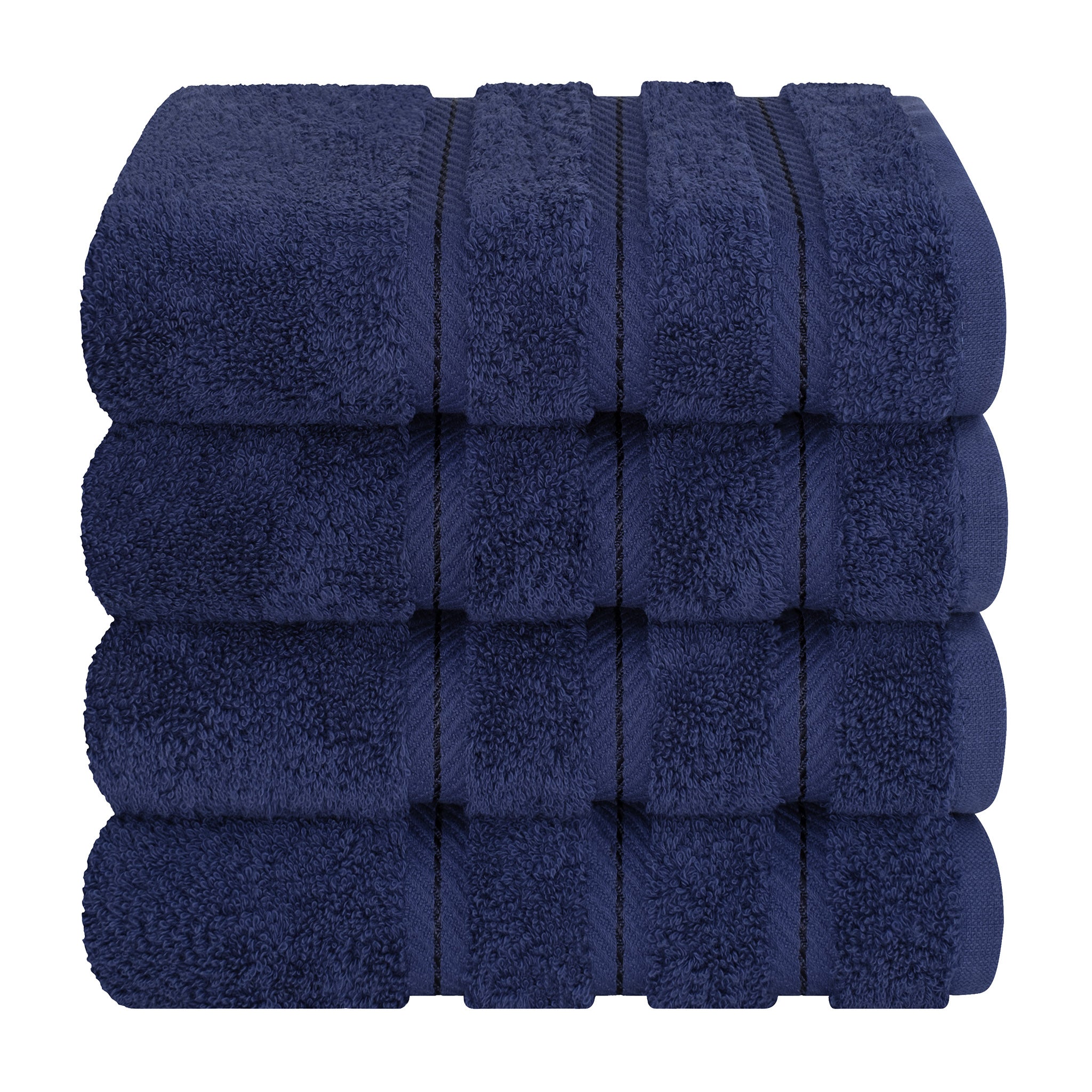 American-softlinen 100% Turkish Cotton 4 Pack Hand Towel Set Wholesale navy-blue-7