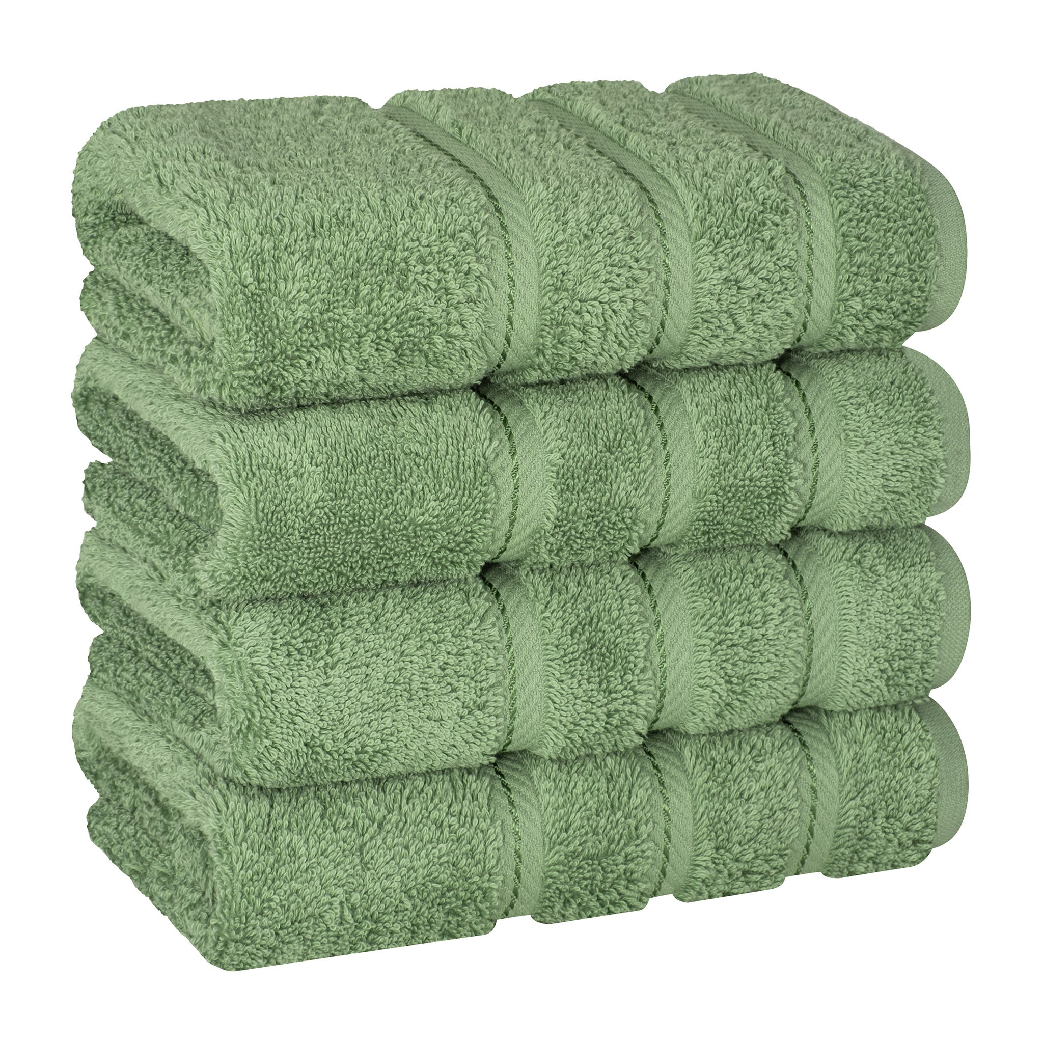 American-softlinen 100% Turkish Cotton 4 Pack Hand Towel Set Wholesale sage-green-1