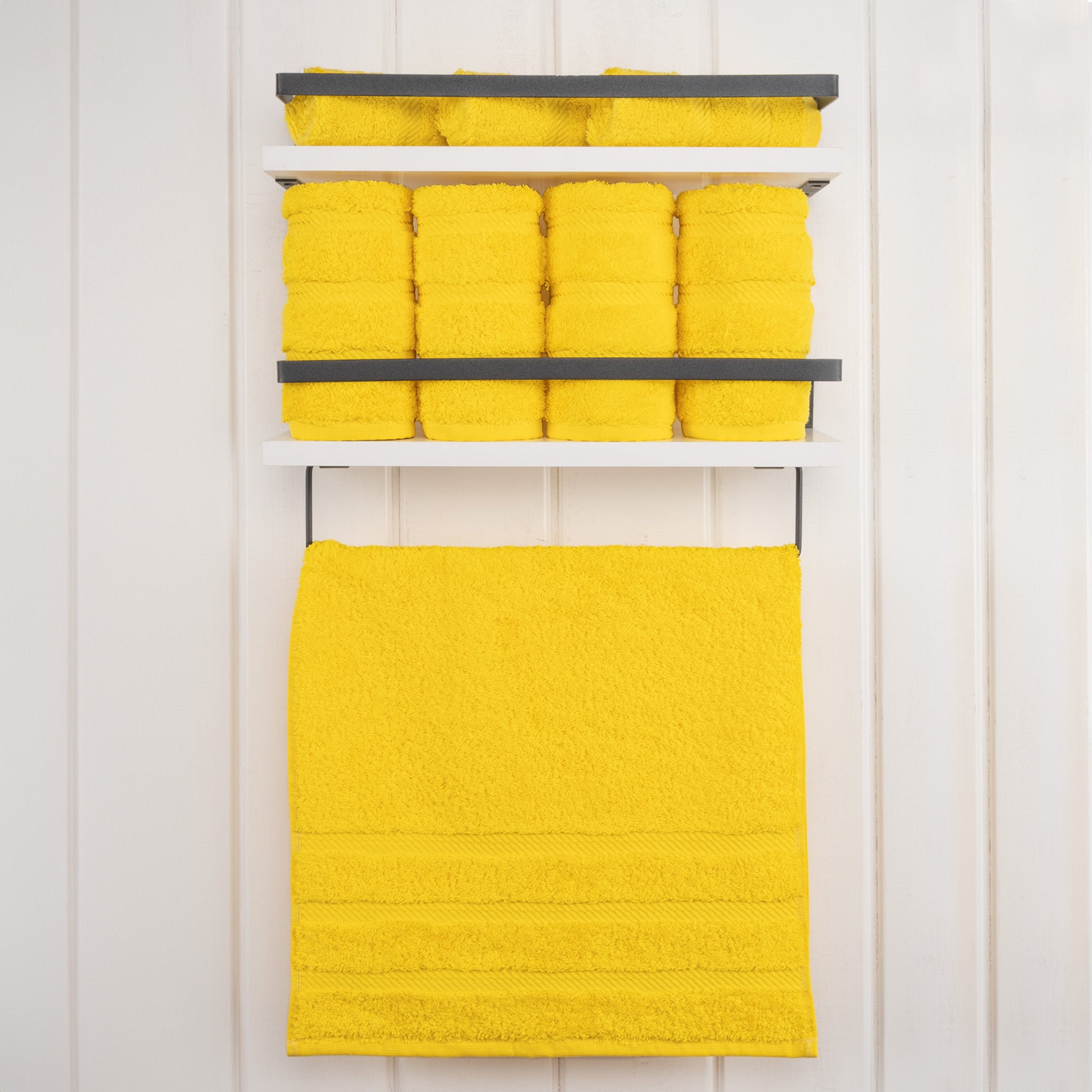 American-softlinen 100% Turkish Cotton 4 Pack Hand Towel Set Wholesale yellow-2