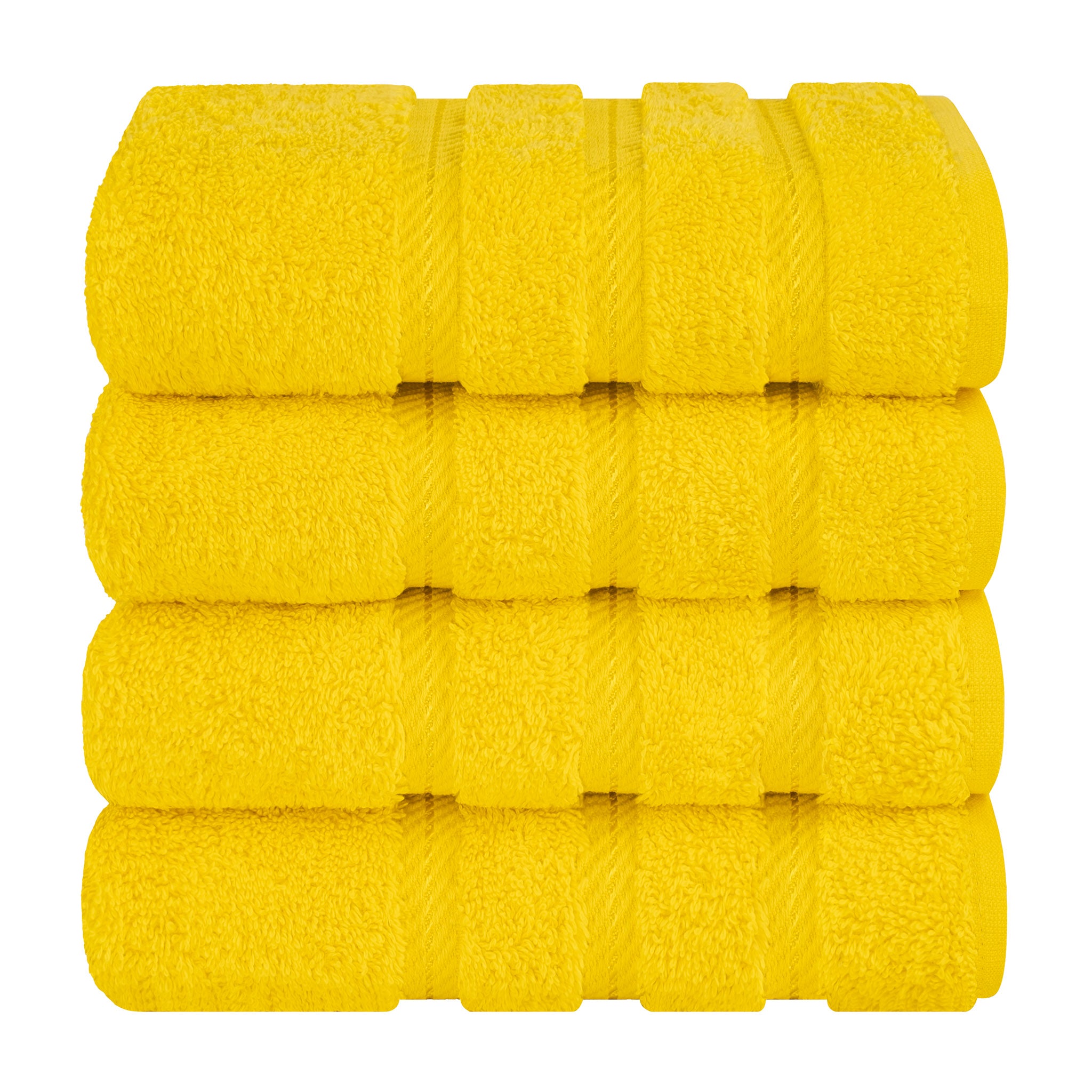 American-softlinen 100% Turkish Cotton 4 Pack Hand Towel Set Wholesale yellow-7
