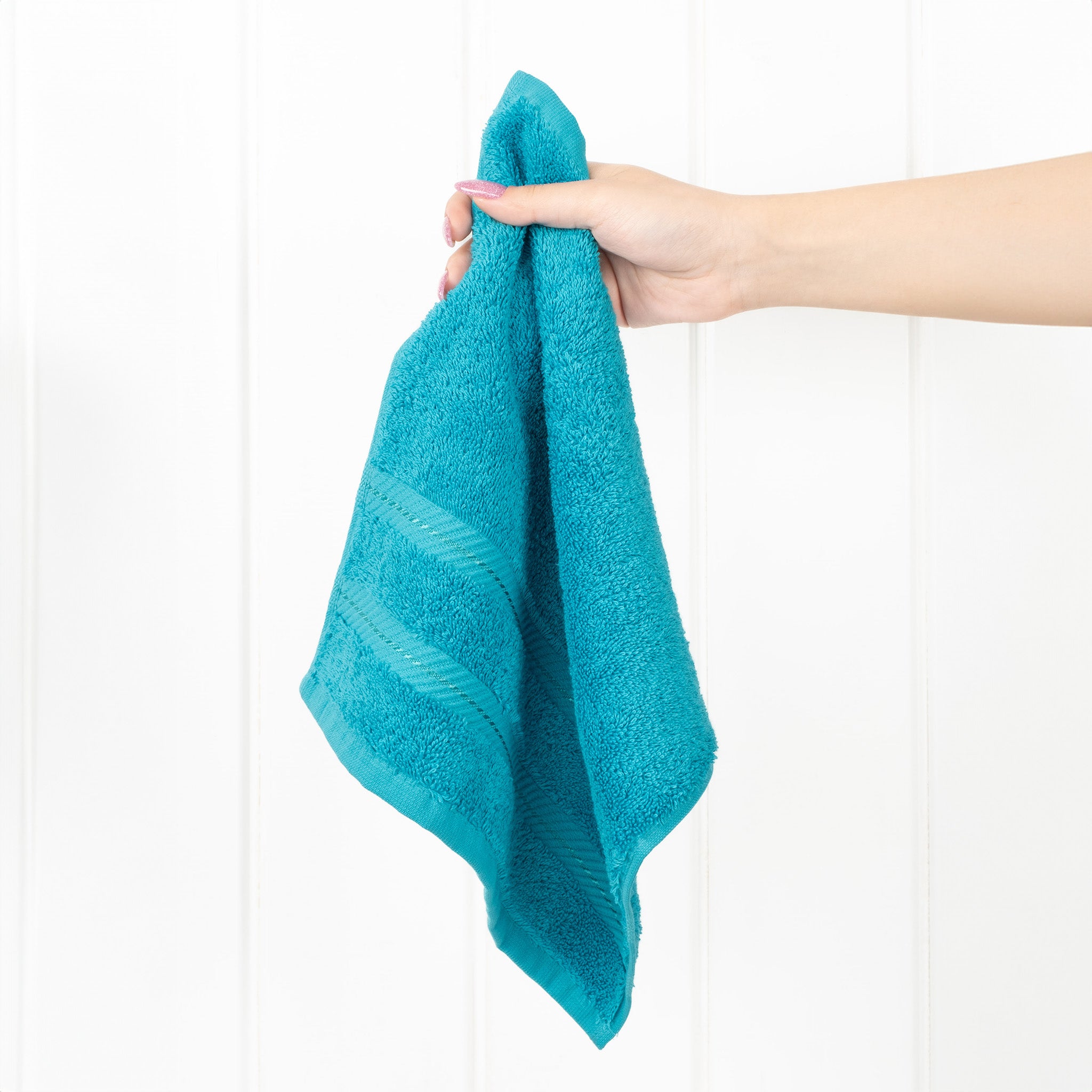 American-softlinen 100% Turkish Cotton 4 Piece Washcloth Set - Wholesale - aqua-blue-2