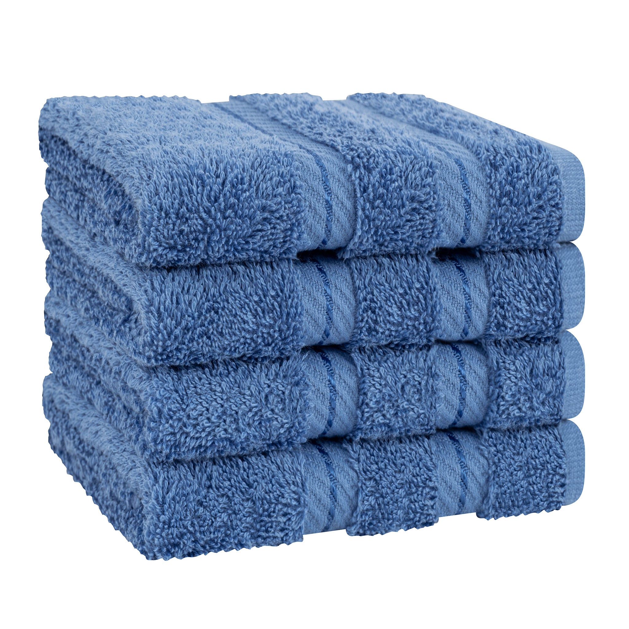American-softlinen 100% Turkish Cotton 4 Piece Washcloth Set - Wholesale - electric-blue-6
