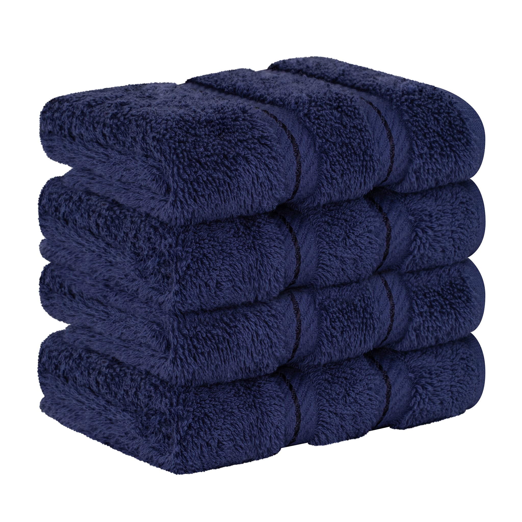 American-softlinen 100% Turkish Cotton 4 Piece Washcloth Set - Wholesale - navy-blue-6