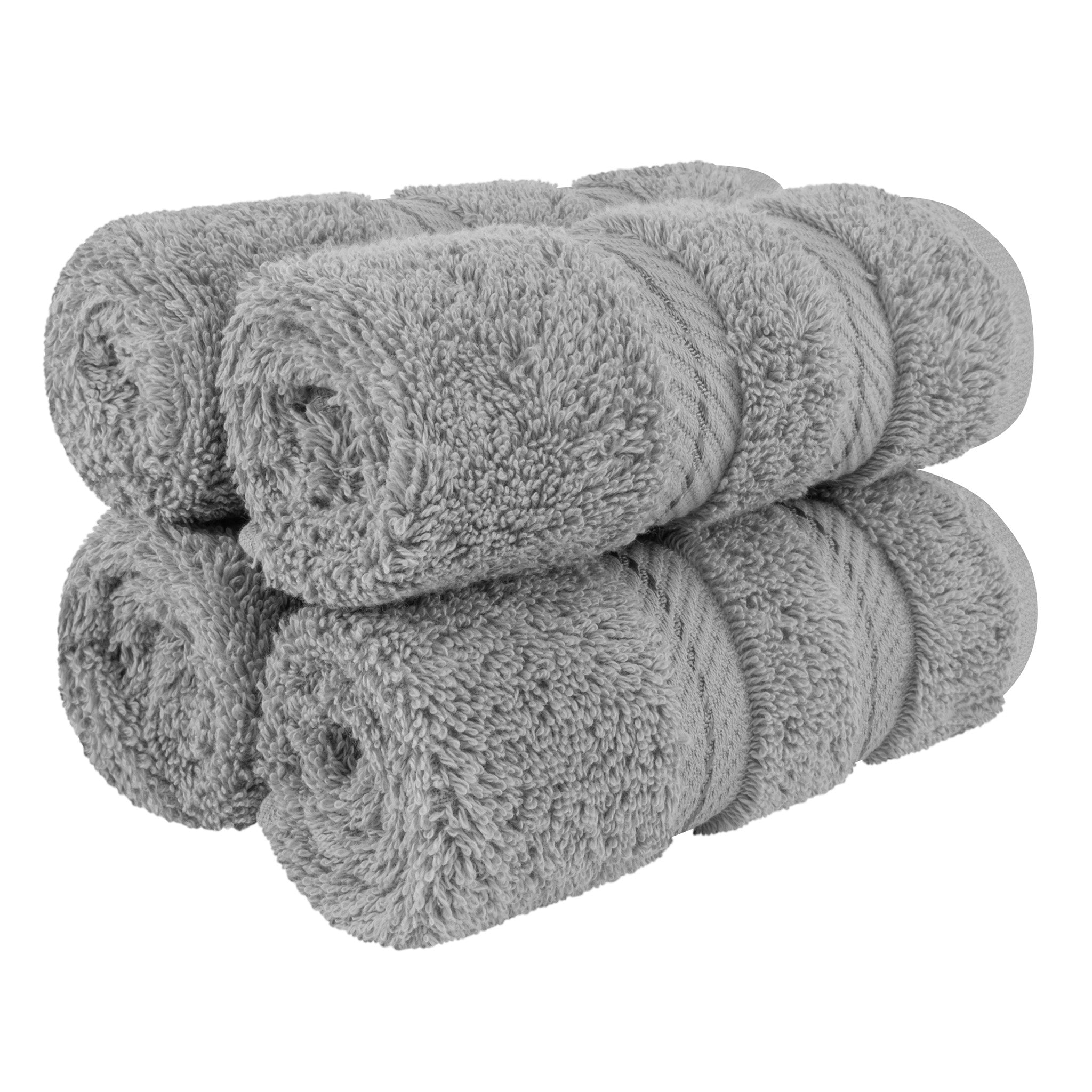 American-softlinen 100% Turkish Cotton 4 Piece Washcloth Set - Wholesale - rockridge-gray-1
