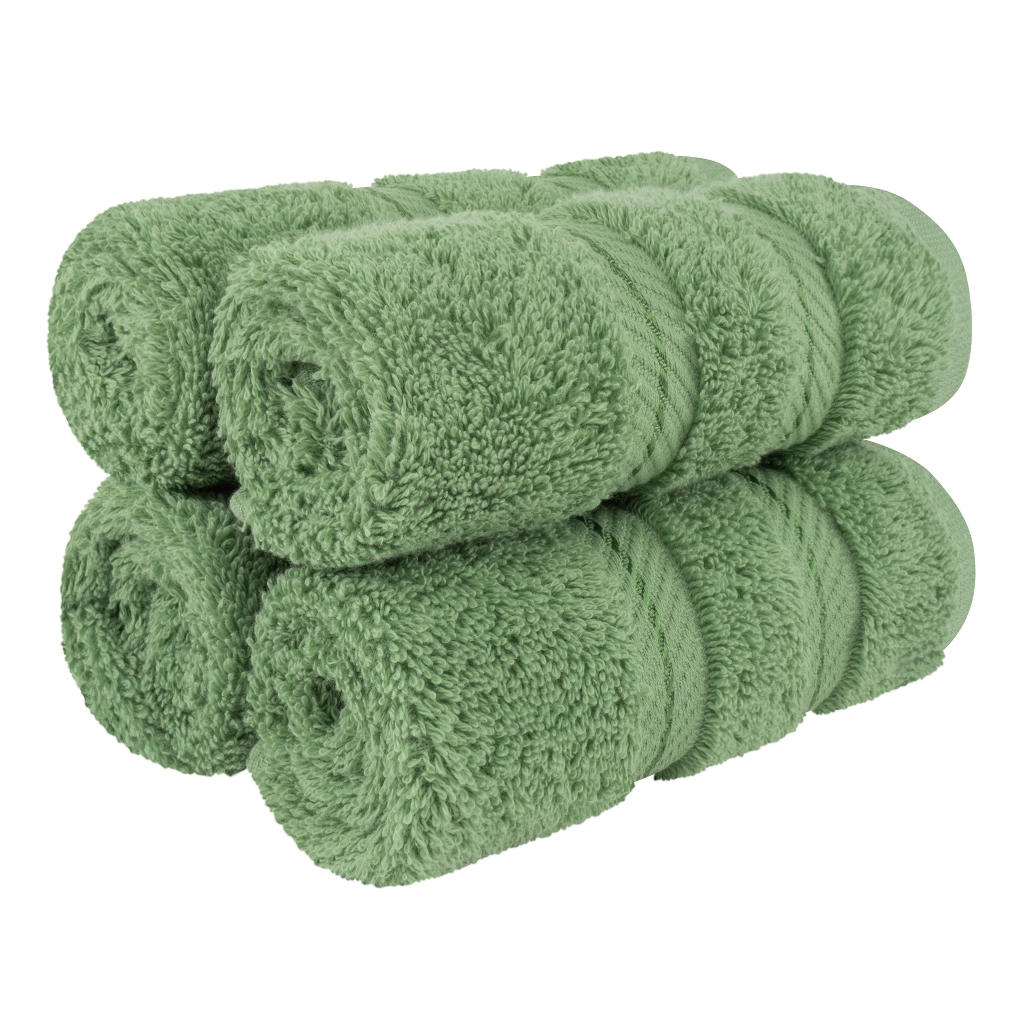 American-softlinen 100% Turkish Cotton 4 Piece Washcloth Set - Wholesale - sage-green-1