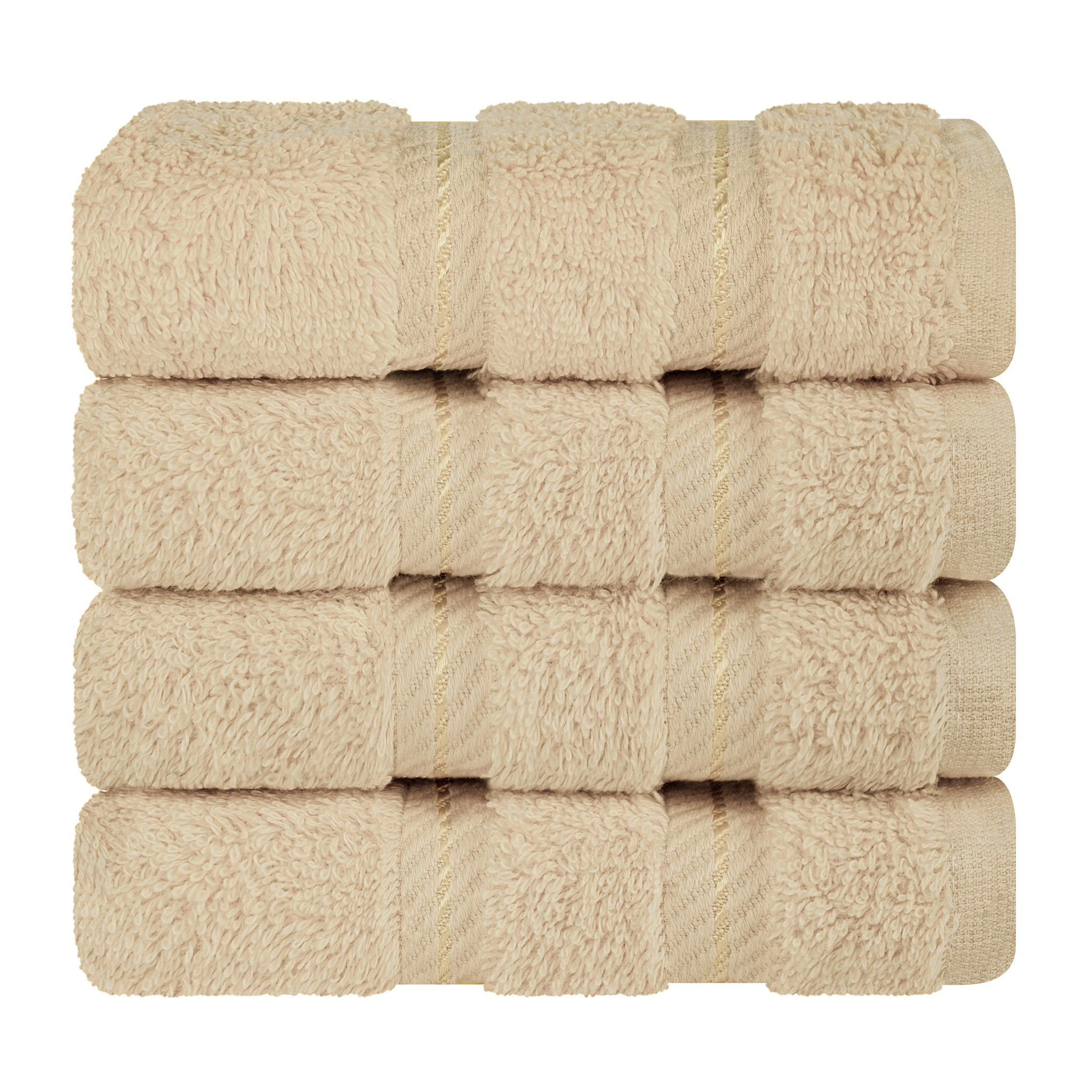 American-softlinen 100% Turkish Cotton 4 Piece Washcloth Set - Wholesale - sand-taupe-7