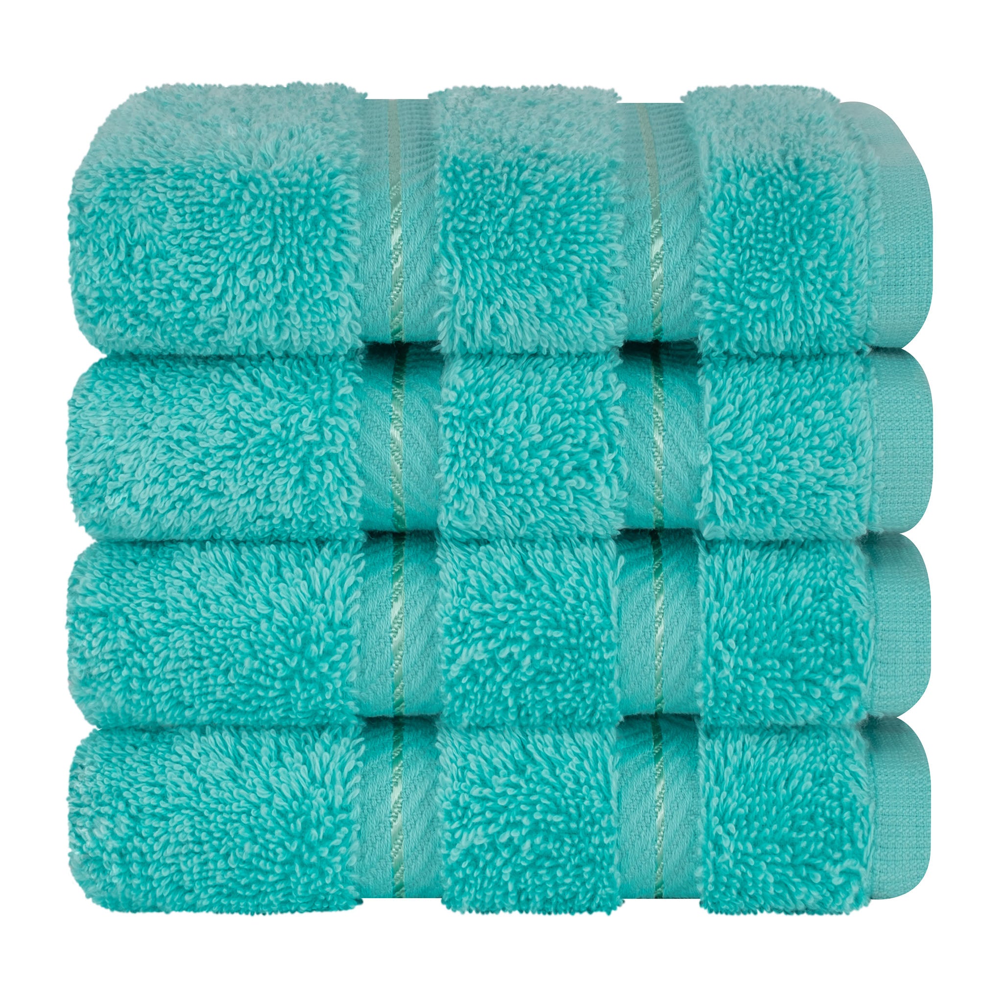 American-softlinen 100% Turkish Cotton 4 Piece Washcloth Set - Wholesale - turquoise-blue-7