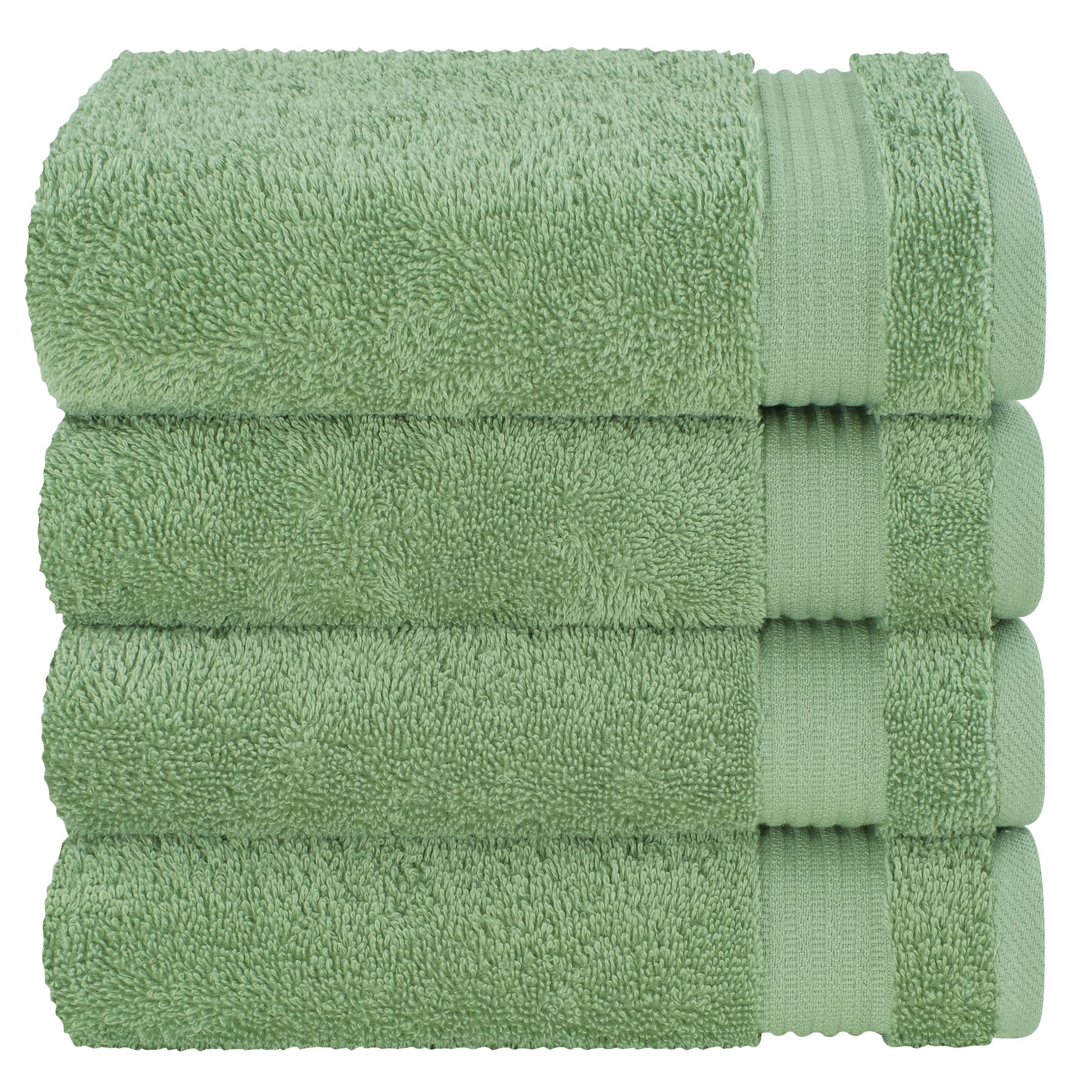 American-softlinen Bekos 100% Cotton Turkish Towels, 4 Piece Hand Towel Set -sage-green-05