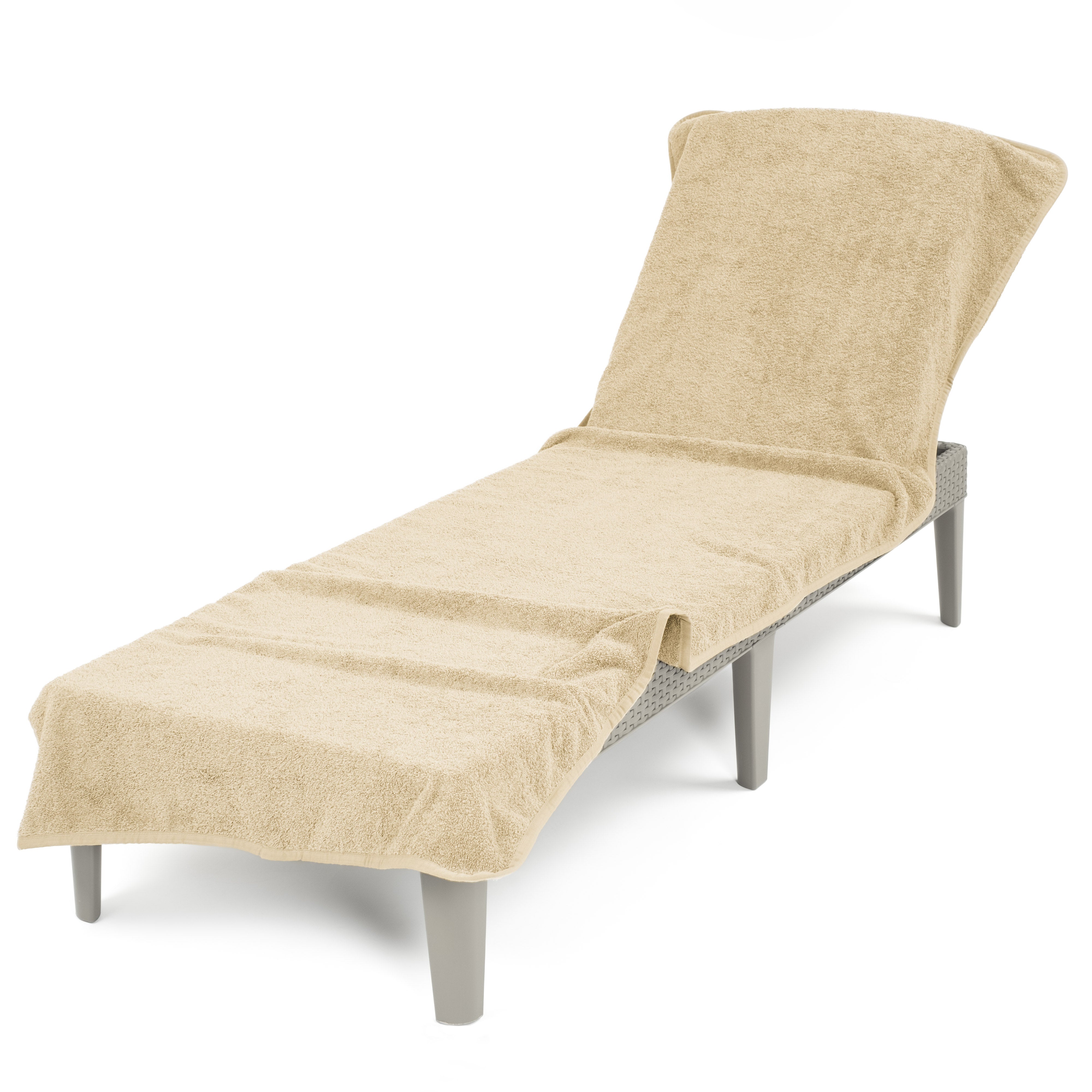 American-softlinen - Chaise Lounge Covers Towels - Sand-Taupe -4