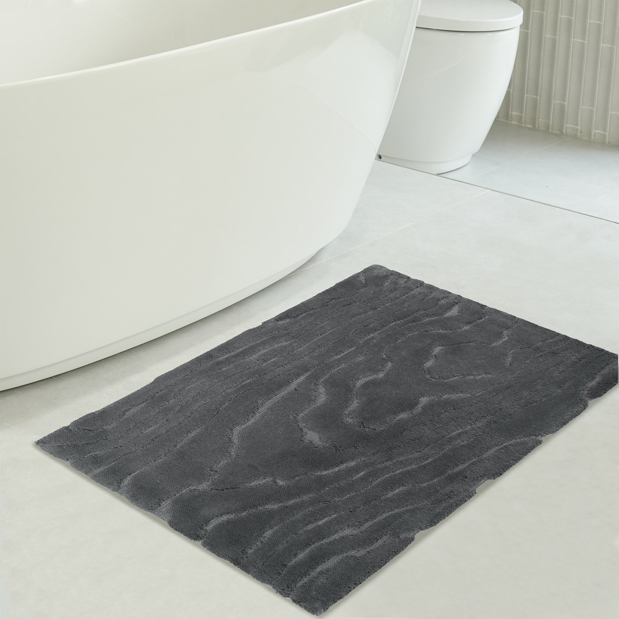 American-softlinen Lovi Bath Rug – 21"x34" Premium Cotton, Non-Slip Design - Bath Mats for Bathroom