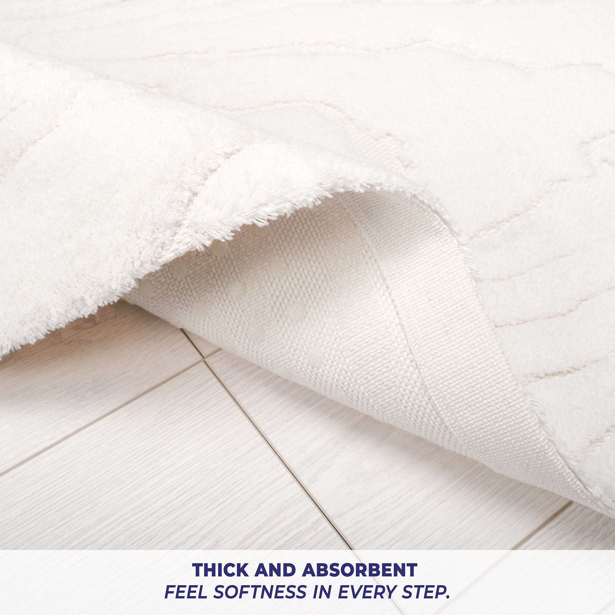 American-softlinen Lovi Bath Rug – 21"x34" Premium Cotton, Non-Slip Design - Bath Mats for Bathroom