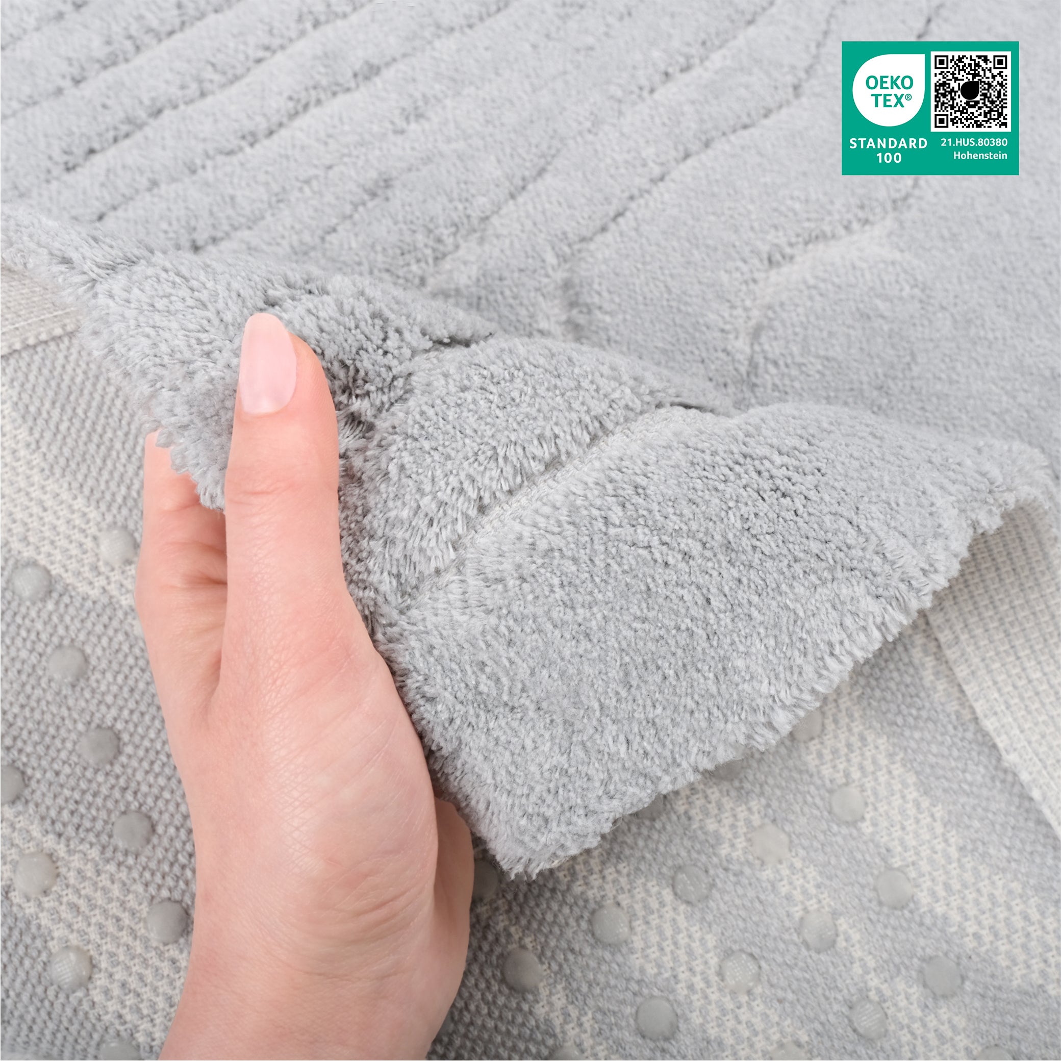 American-softlinen Lovi Bath Rug – 21"x34" Premium Cotton, Non-Slip Design - Bath Mats for Bathroom