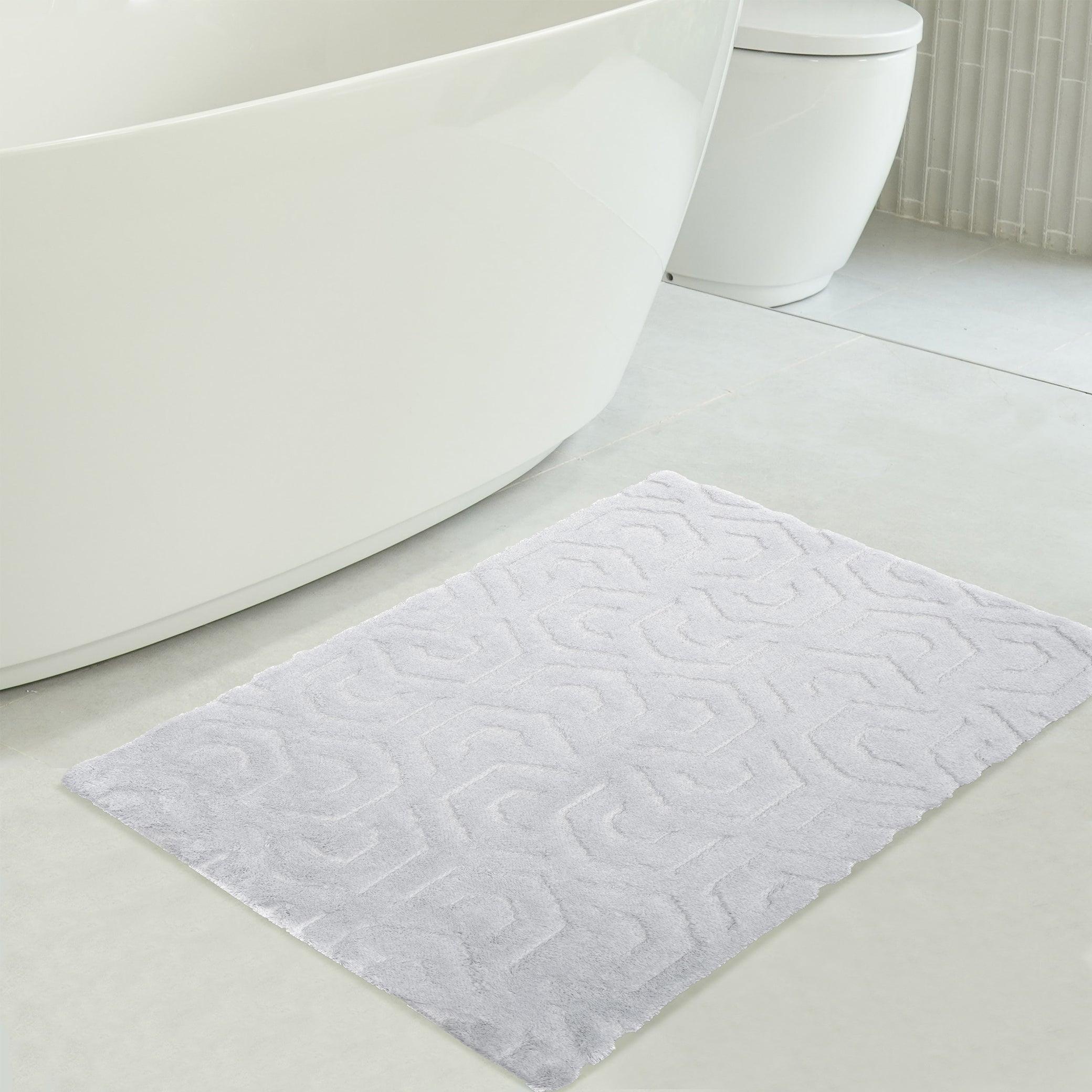 American-softlinen Meja Bath Rug – 21x34" Decorative Premium Cotton Rug - Bath Mats for Bathroom