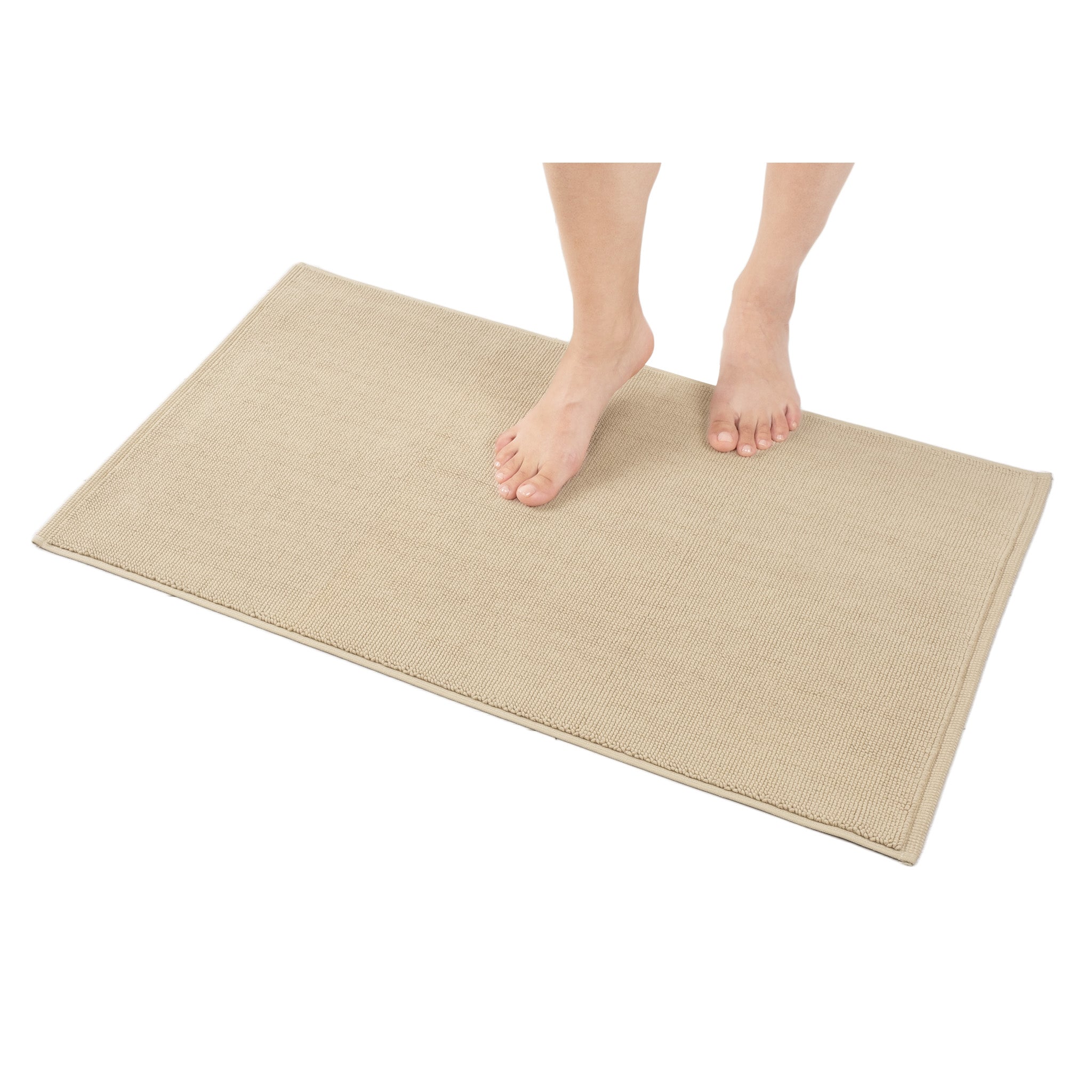 American-softlinen Non-slip 20x34 100% Cotton Bath Rug Wholesale sand-taupe-1