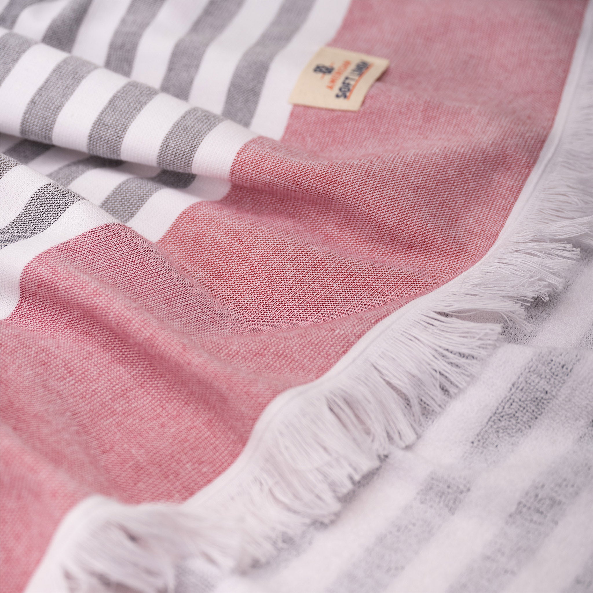 American-softlinen 100% Turkish Cotton Peshtemal 44 set case pack -rose-6