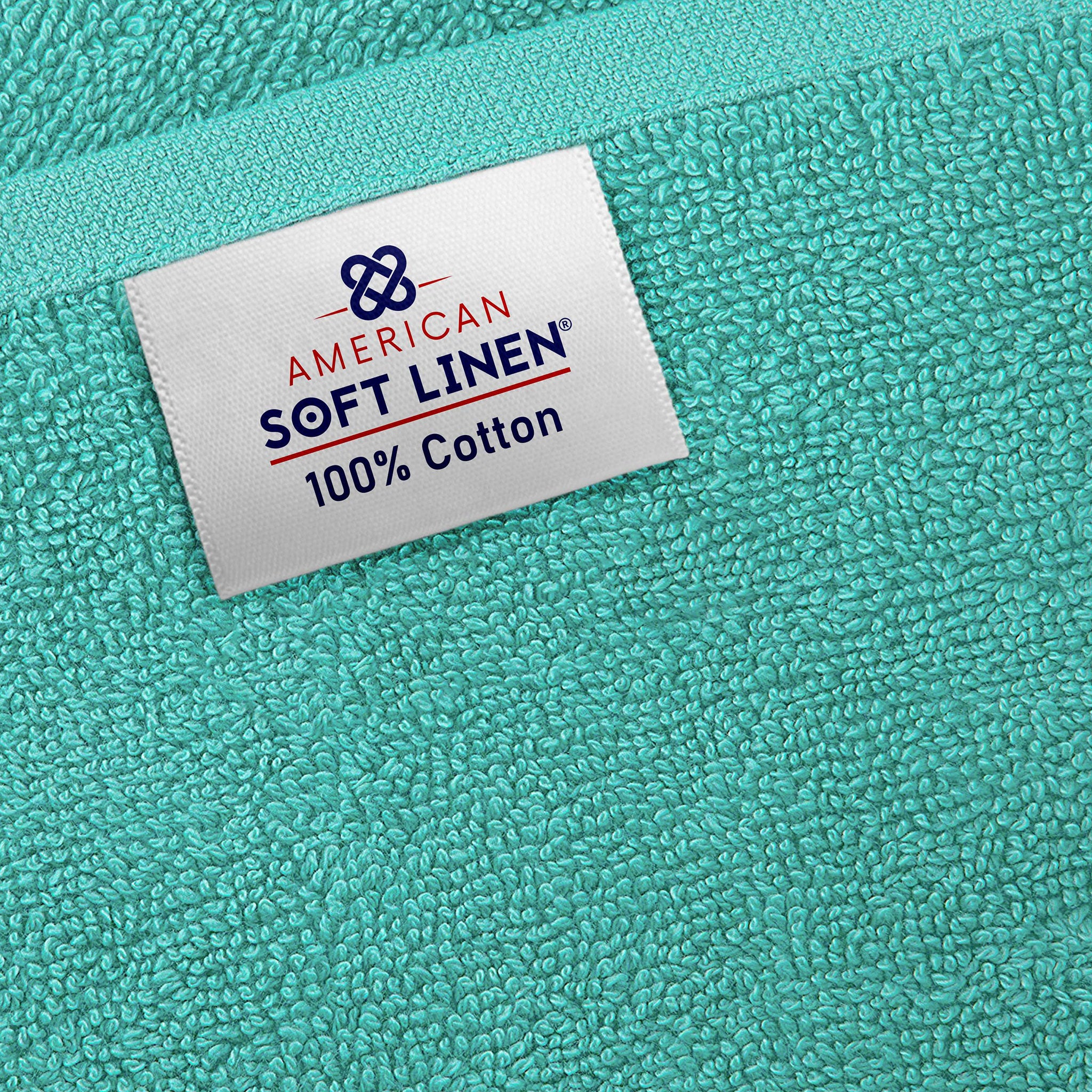 American-softlinen - 40x80 Inch Oversized Bath Sheet Turkish Bath Towel - 12 Piece Case Pack - Turquoise-Blue - 5