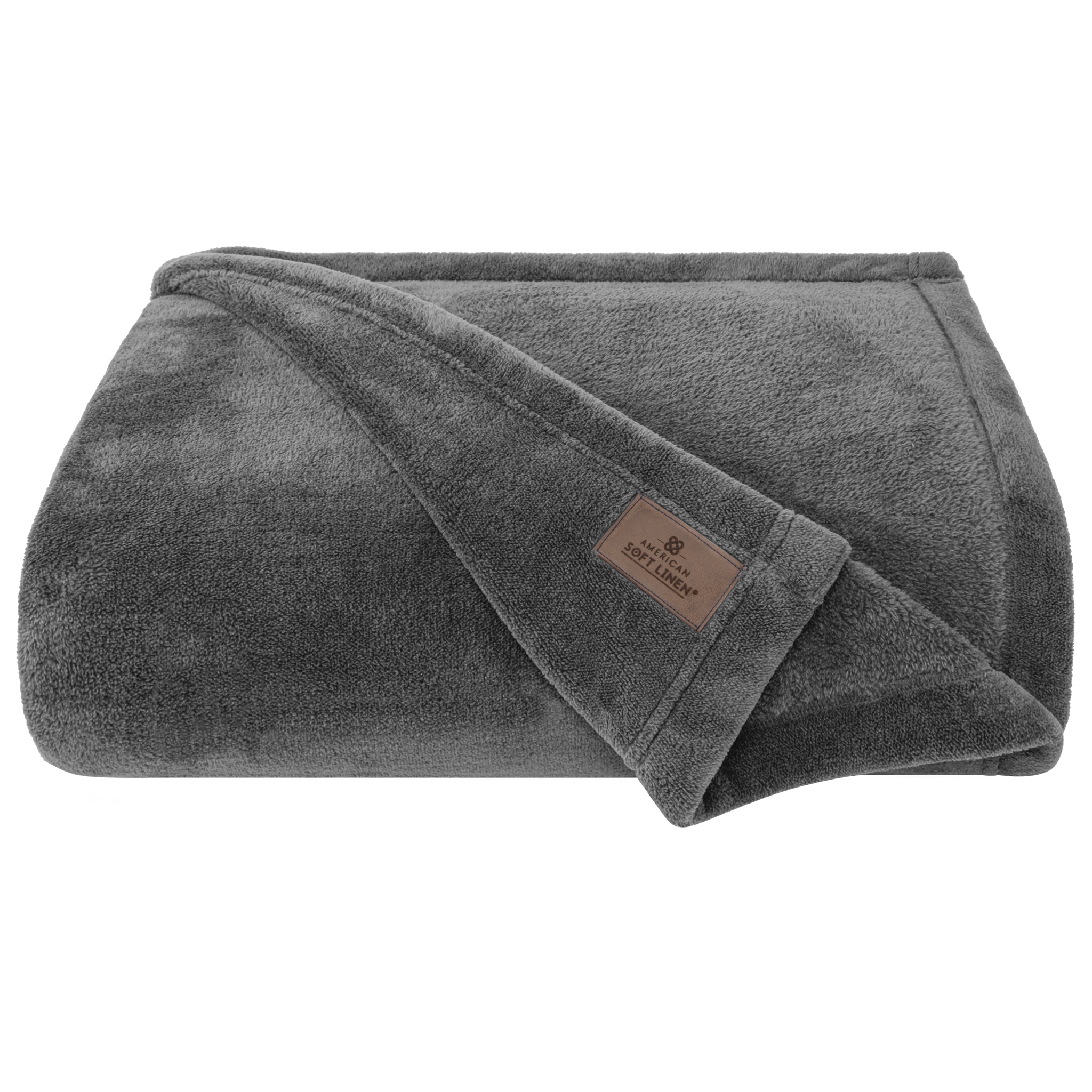 American-softlinen - Bedding Fleece Blanket - Queen Size 85x90 inches - Gray - 3