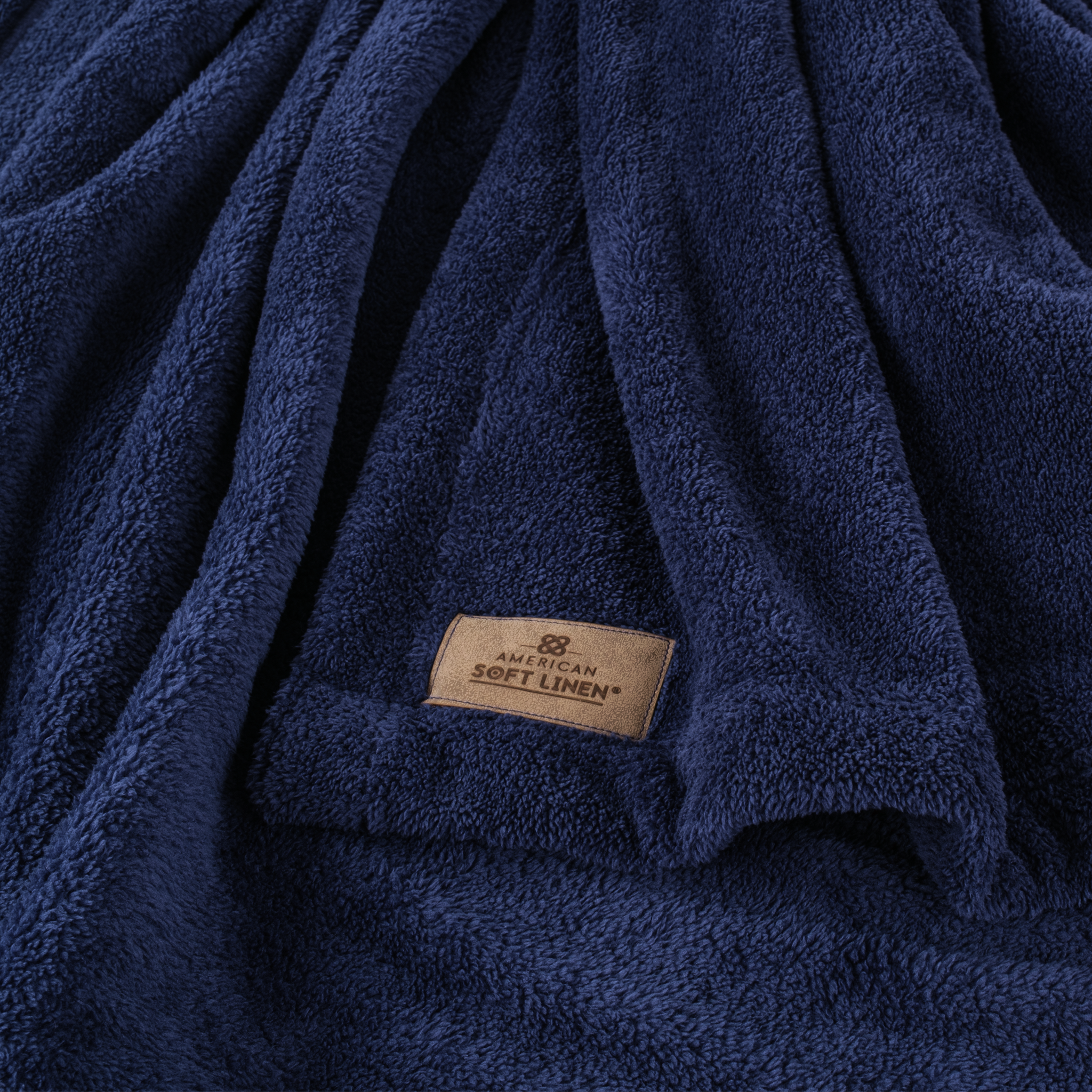 American-softlinen - Bedding Fleece Blanket - Twin Size 60x80 inches - Navy-Blue - 4