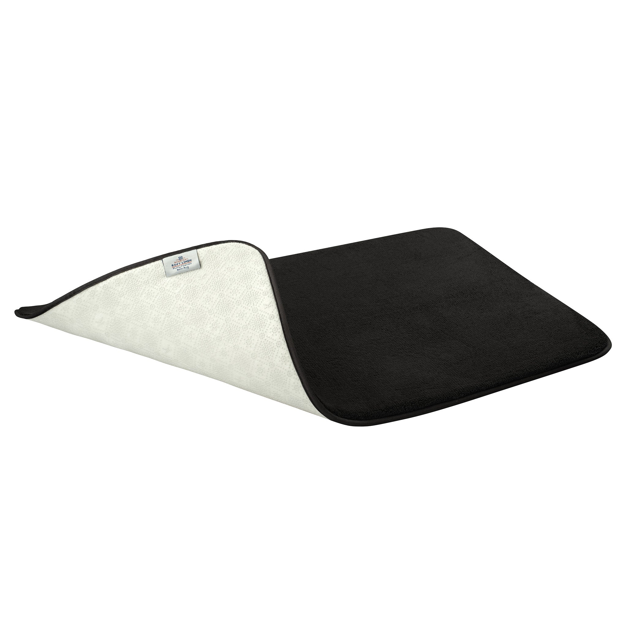 American-softlinen - Fluffy Foamed Non-Slip Bath Rug 21x32 Inch - 18 Set Case Pack - Black - 5