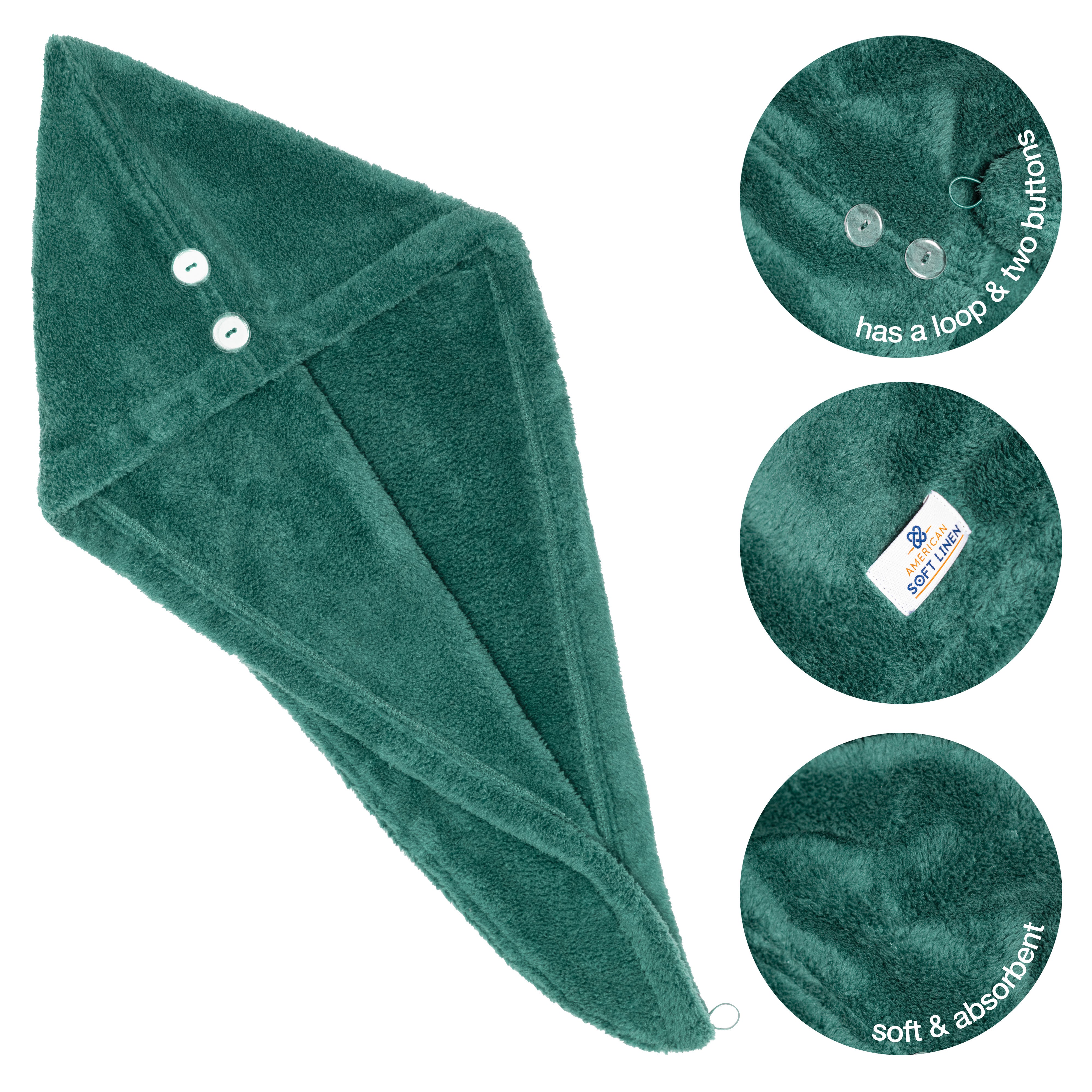 American-softlinen - Hair Drying Towel - 1-PACKED - 90 Piece Case Pack - Colonial-Blue - 5