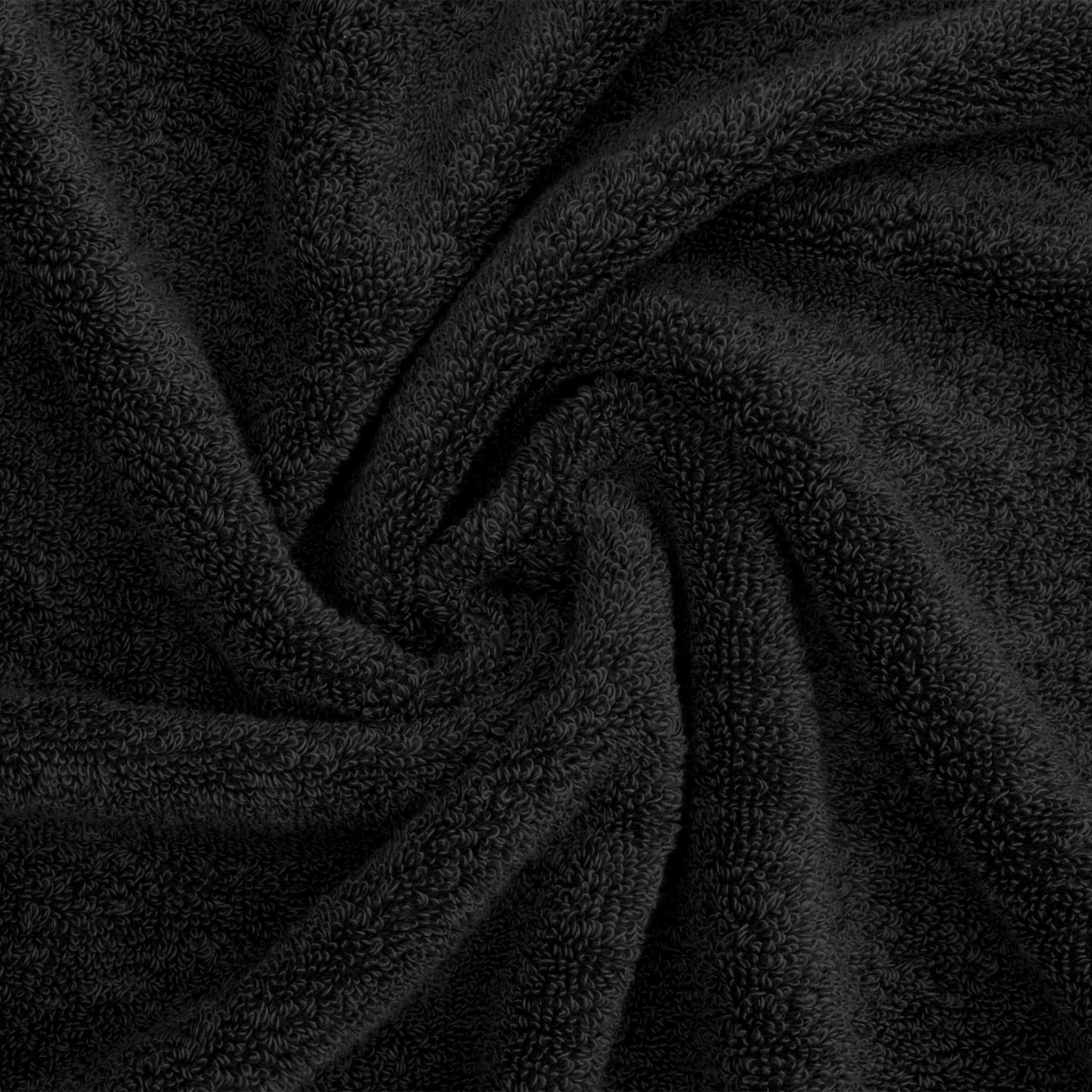 American-softlinen - Salem 6 Piece Turkish Combed Cotton Luxury Bath Towel Set - 10 Set Case Pack - Black - 8