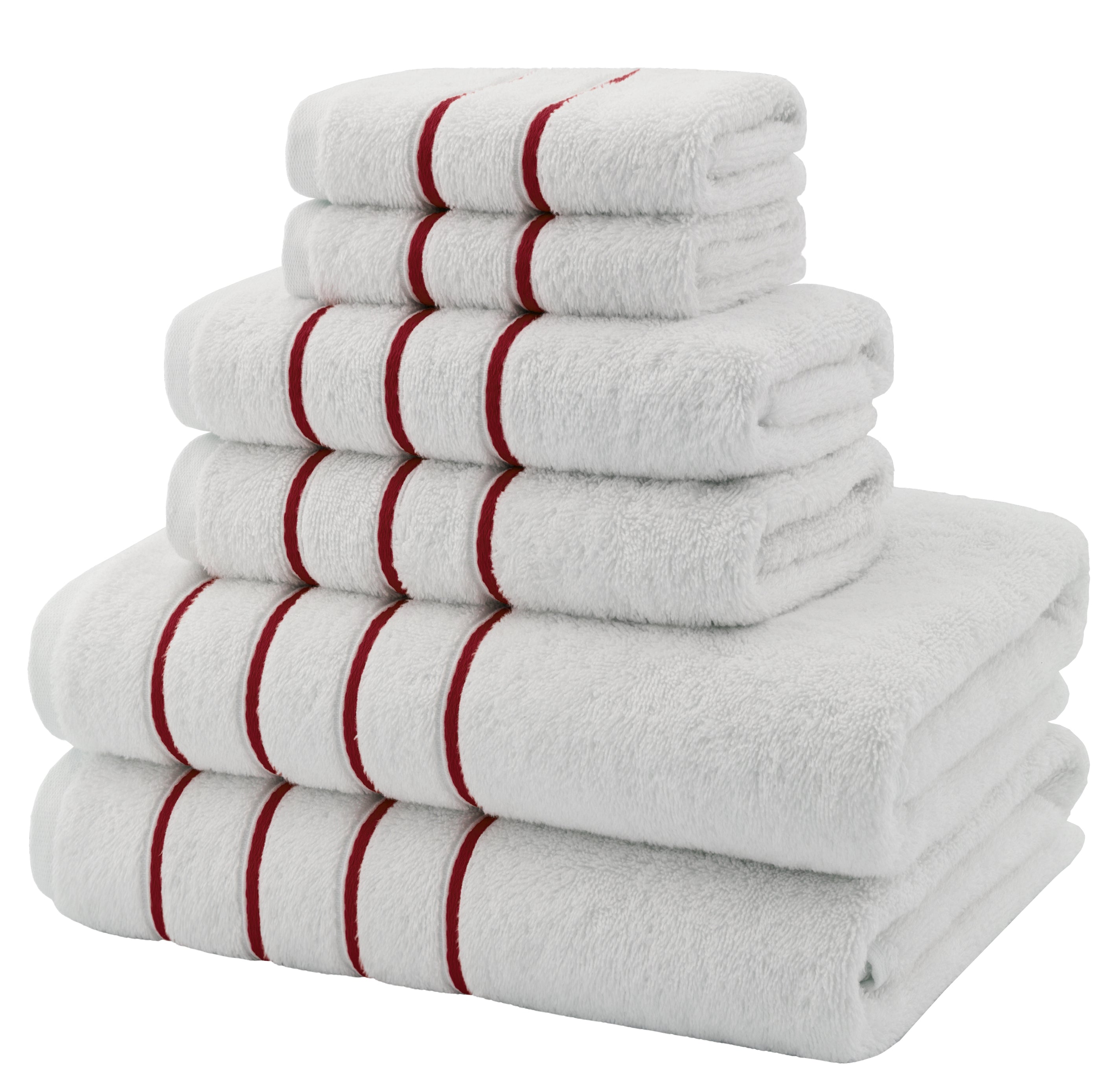 American-softlinen - Salem 6 Piece Turkish Cotton Luxury Towel Set - Bordeaux-Red - 2